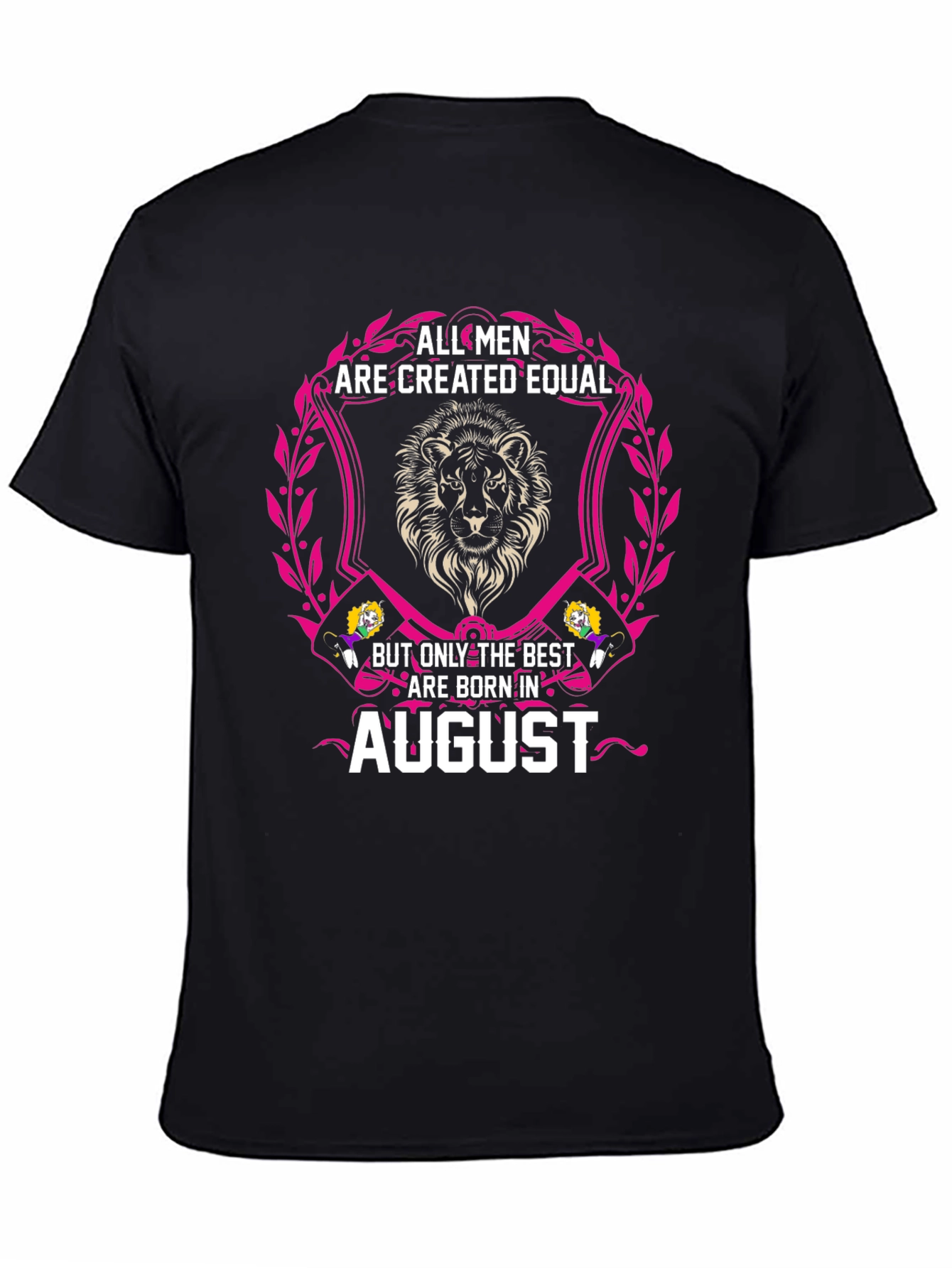 August Mens T-Shirt - Lion Design