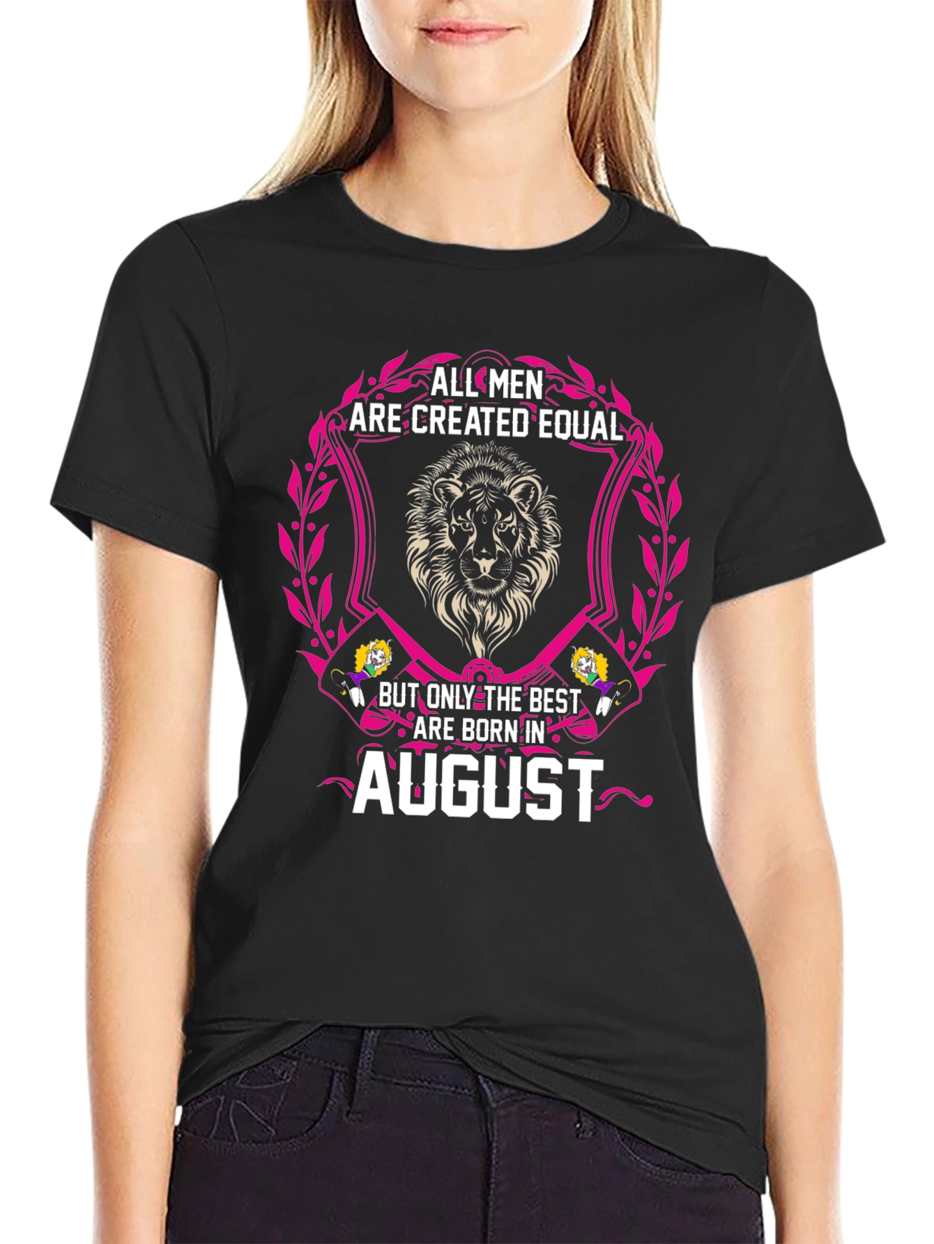 August Mens T-Shirt - Lion Design