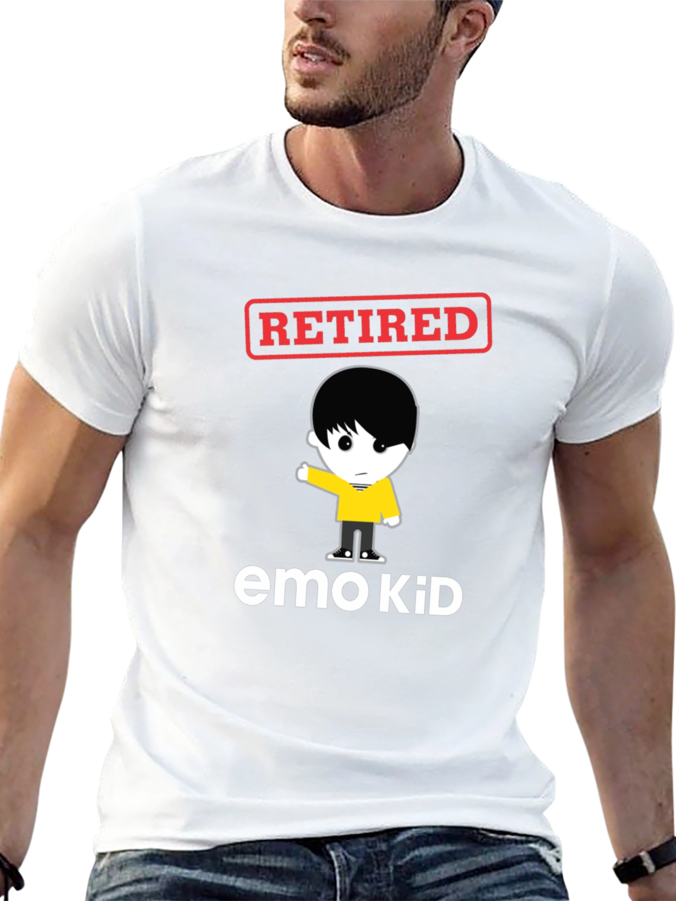 Retired Emo Kid Black Graphic Tee