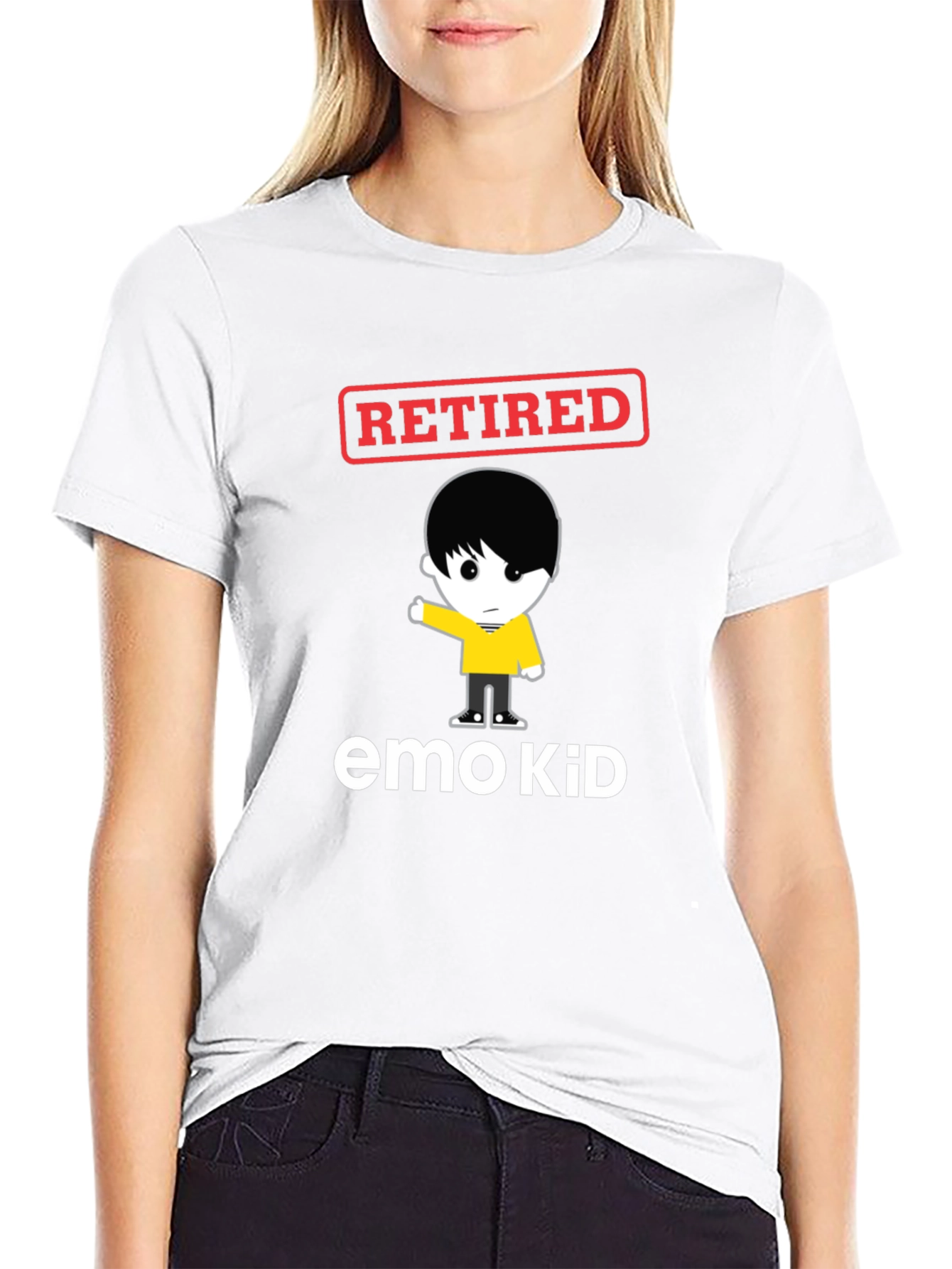 Retired Emo Kid Black Graphic Tee
