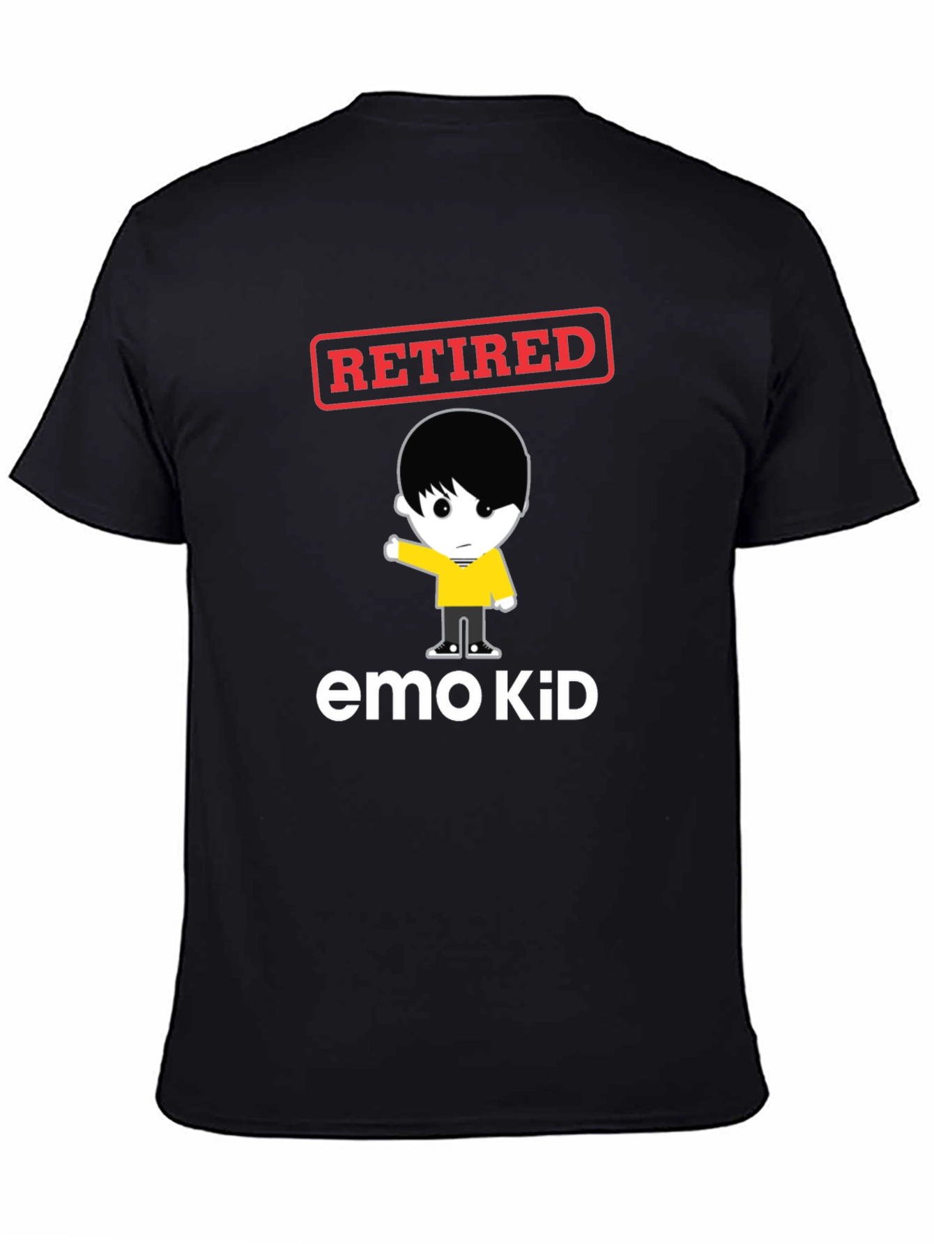 Retired Emo Kid Black Graphic Tee