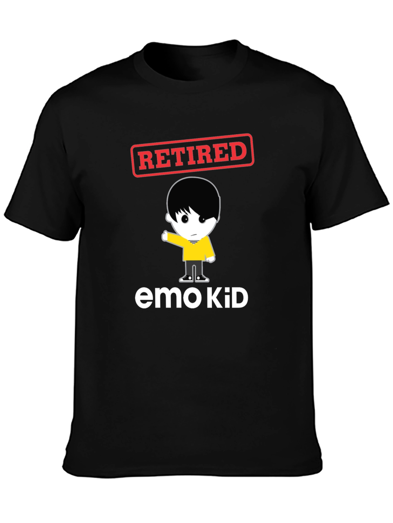 Retired Emo Kid Black Graphic Tee