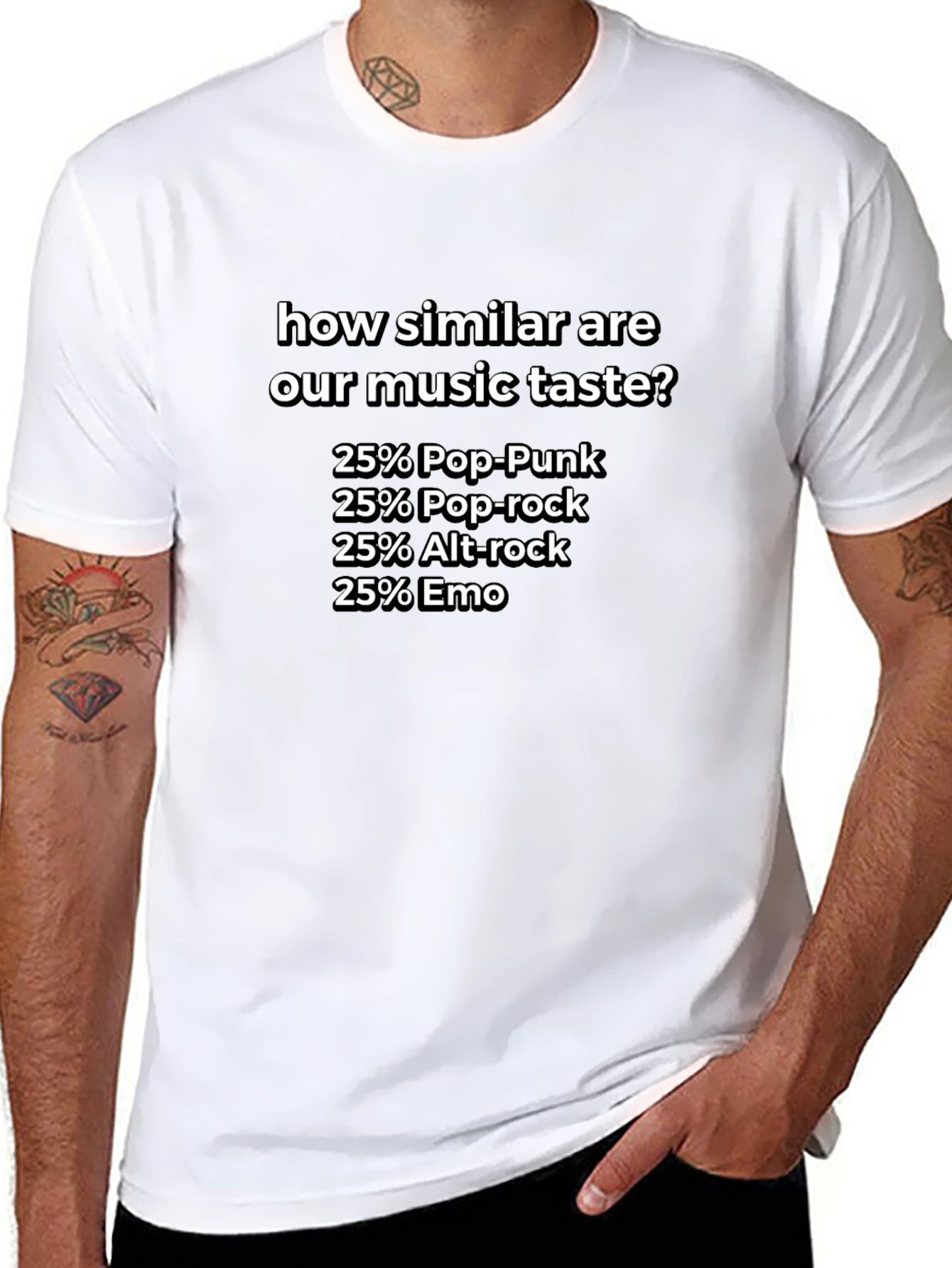 Music Taste T-Shirt - Pop-Punk Pop-Rock Alt-Rock Emo