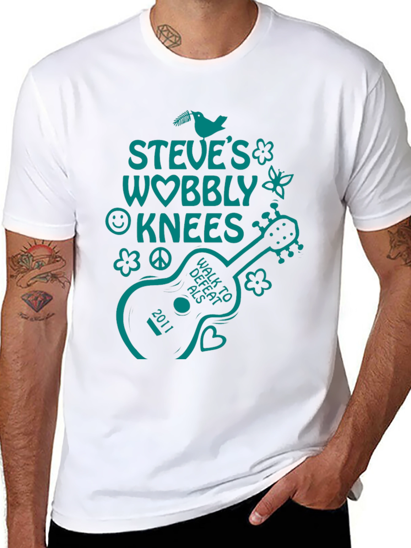 Steves Wobbly Knees Walk to Defeat ALS T-Shirt