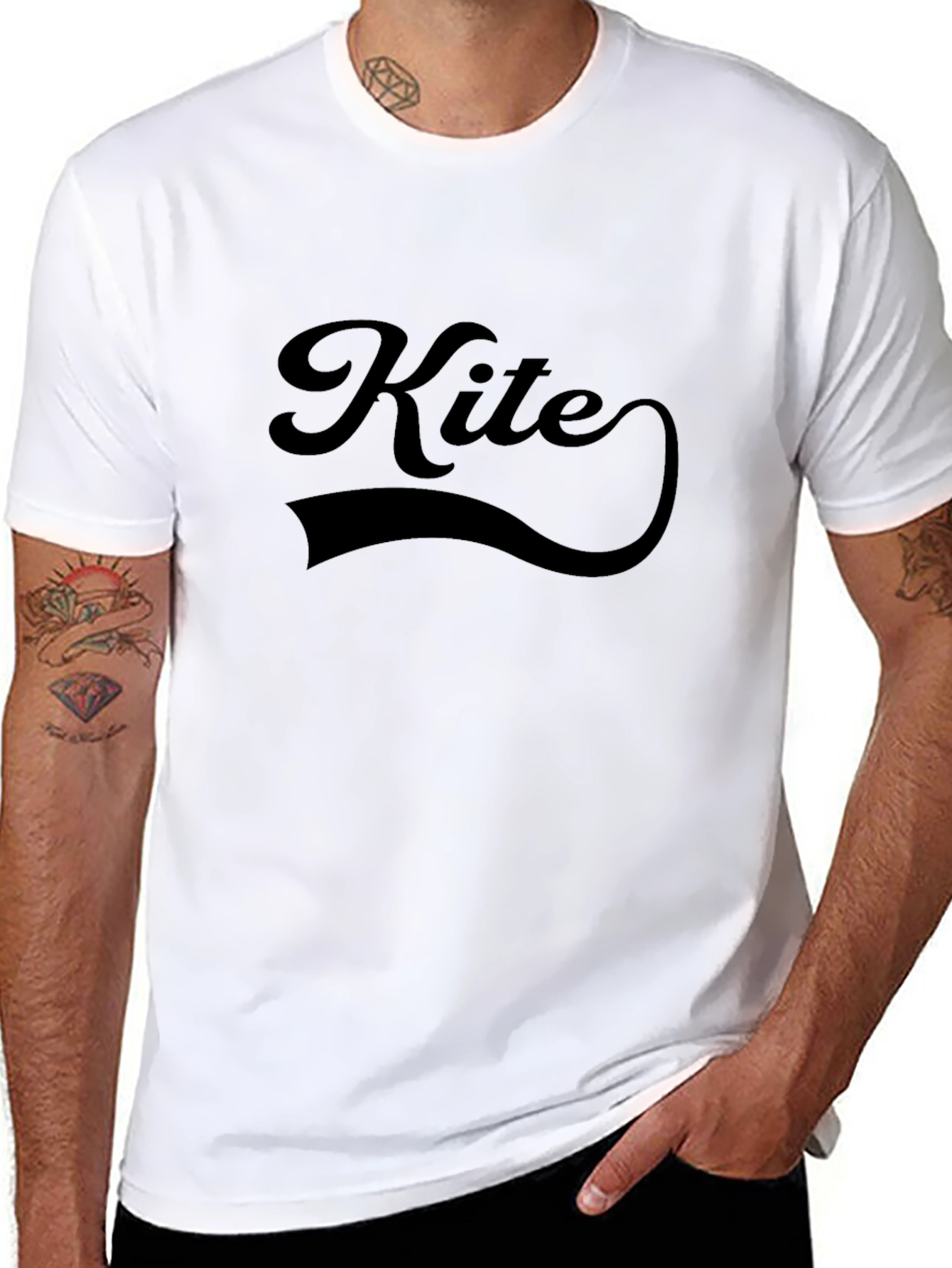 Kite Graphic Tee - Classic Style Black T-Shirt