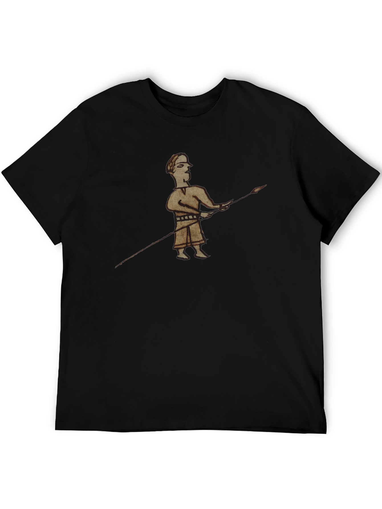 Historical Warrior Graphic Black T-Shirt