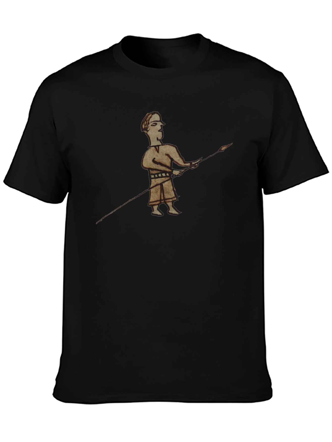 Historical Warrior Graphic Black T-Shirt