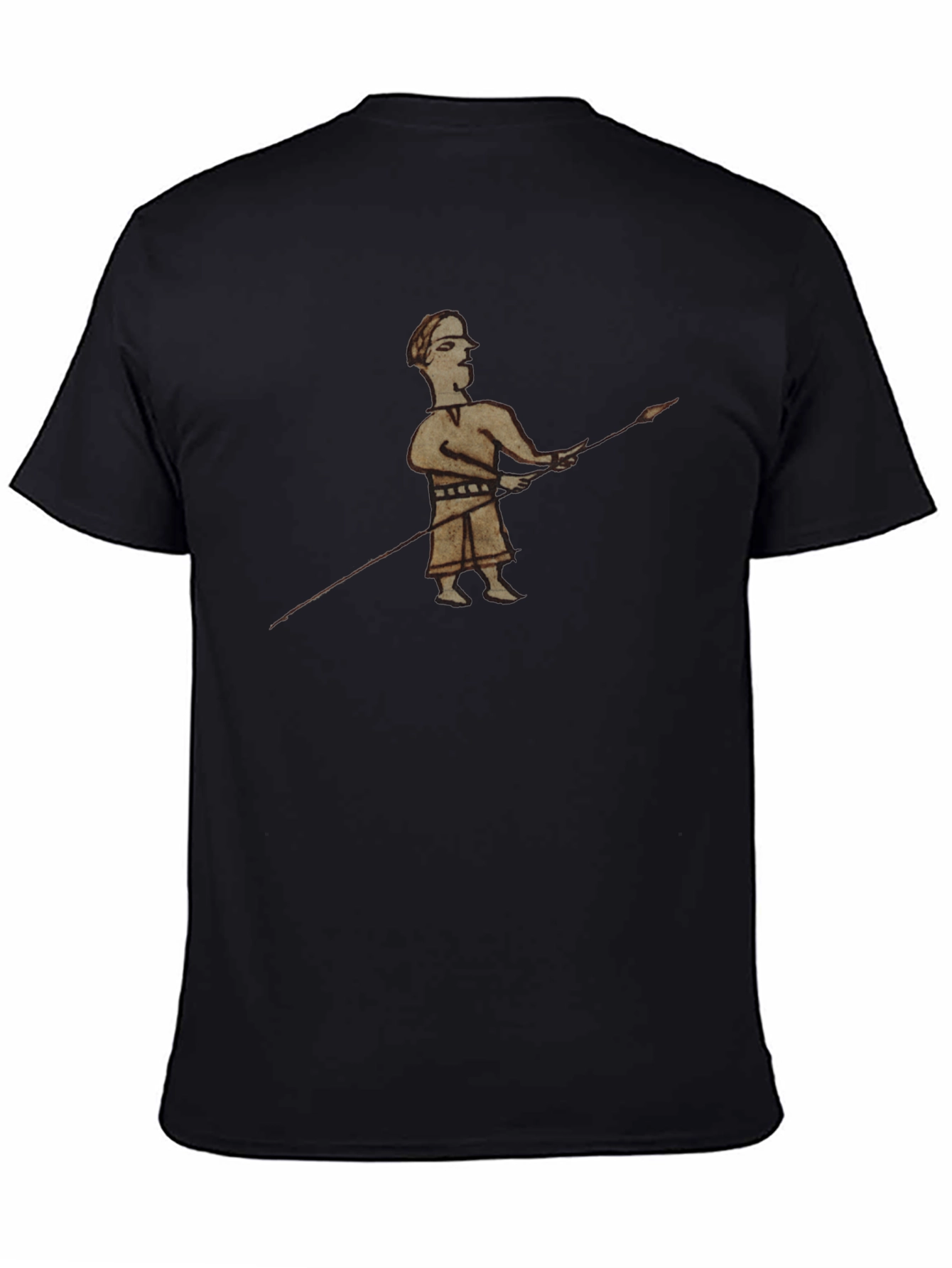 Historical Warrior Graphic Black T-Shirt