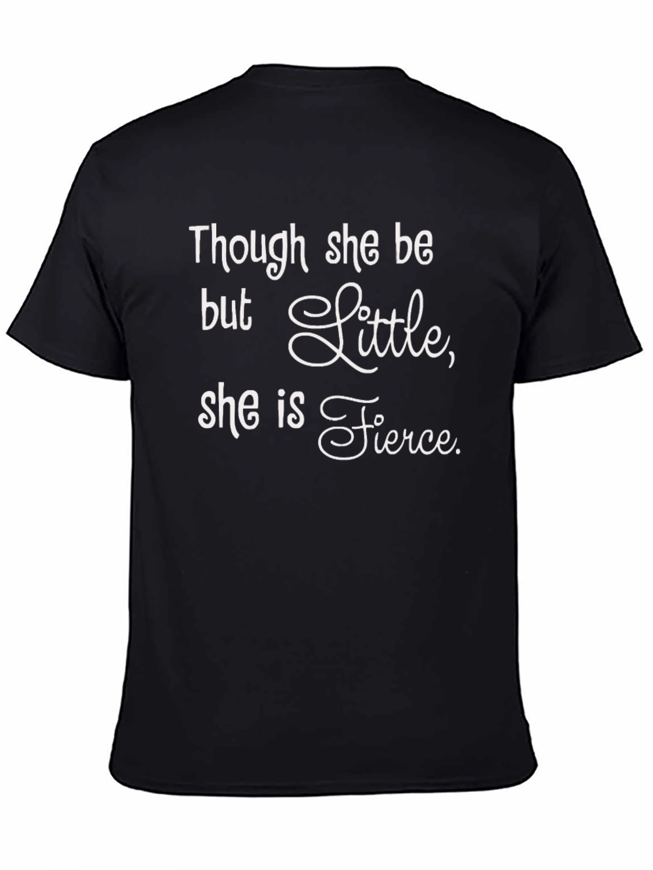 Fierce Little Black T-Shirt: Empowering Womens Tee