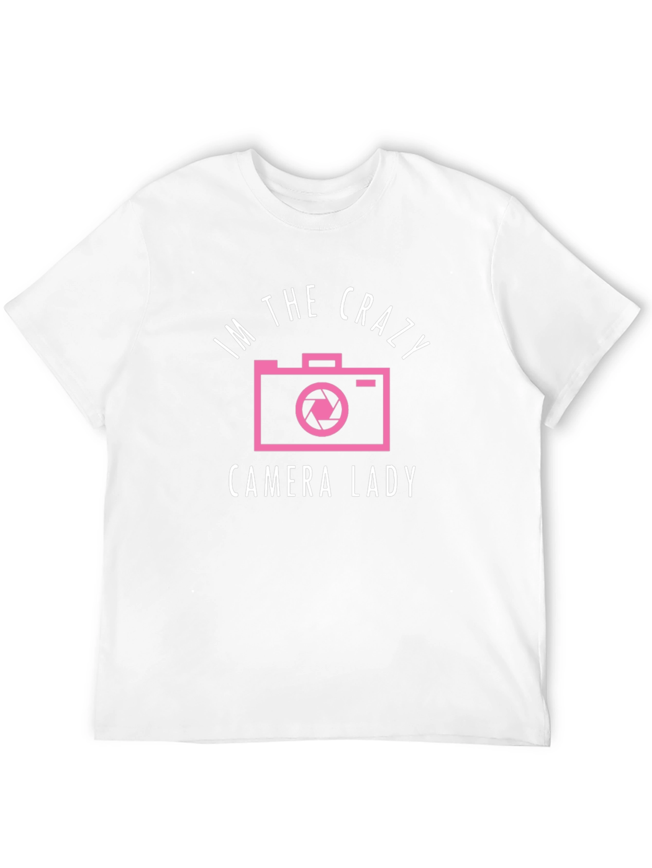 Crazy Camera Lady Graphic Tee - Black Unisex T-Shirt