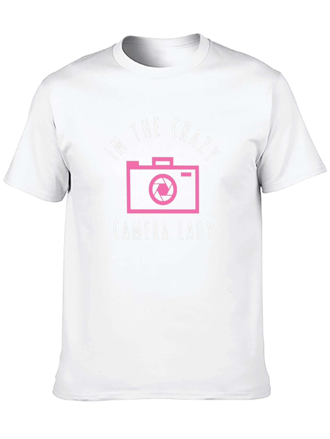 Crazy Camera Lady Graphic Tee - Black Unisex T-Shirt