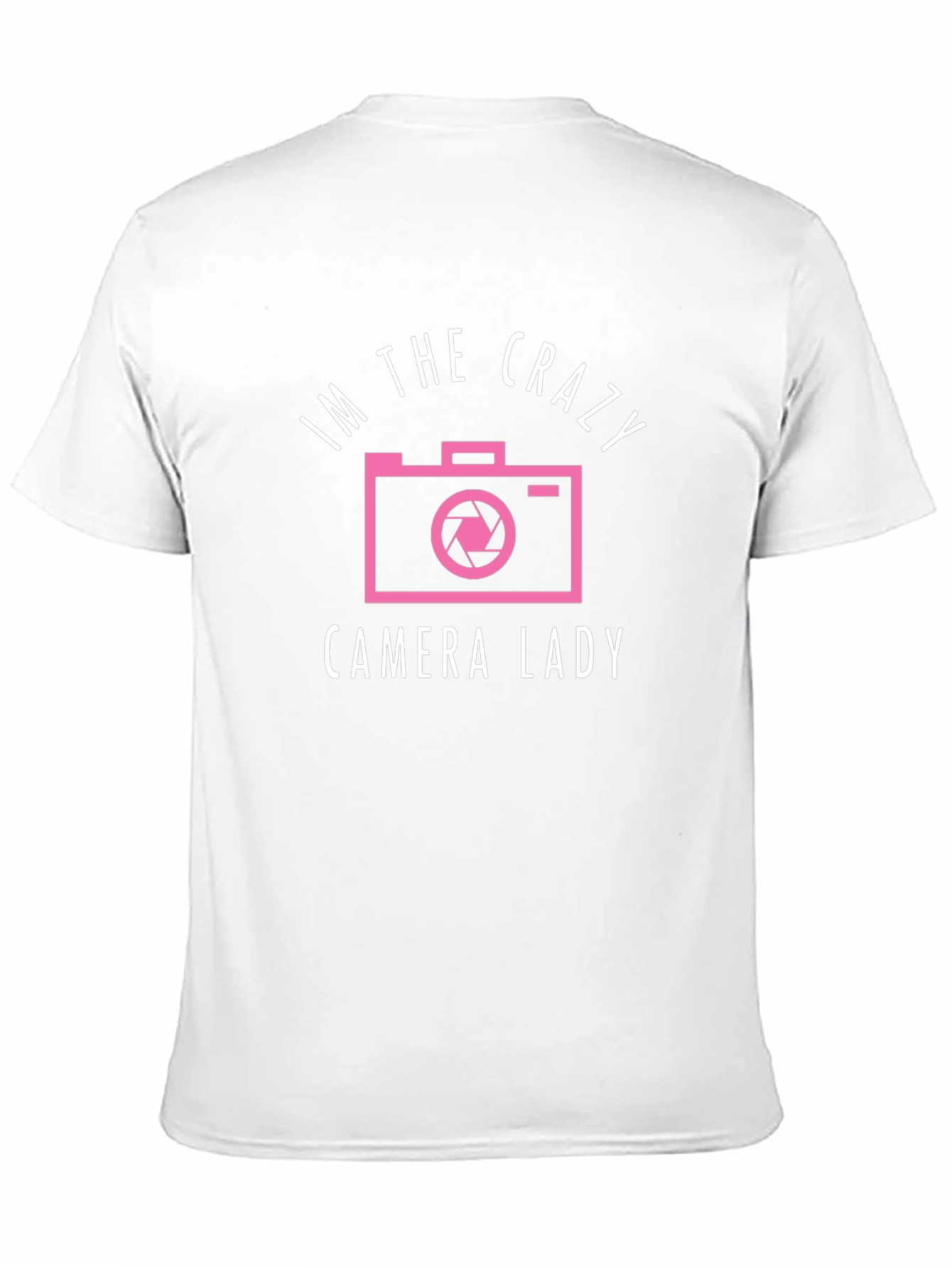 Crazy Camera Lady Graphic Tee - Black Unisex T-Shirt