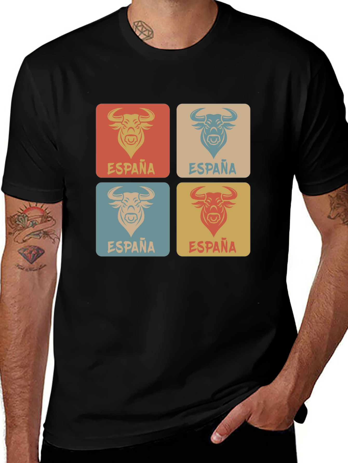 España Bull Graphic Tee - Retro Spain T-Shirt