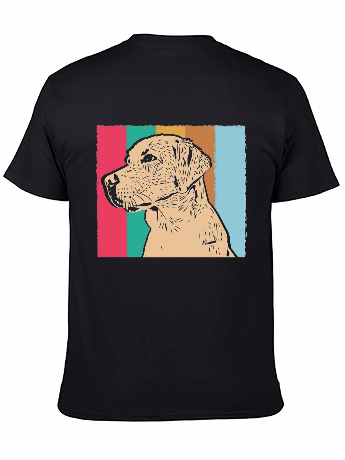Retro Dog Graphic T-Shirt - Unisex Black Tee