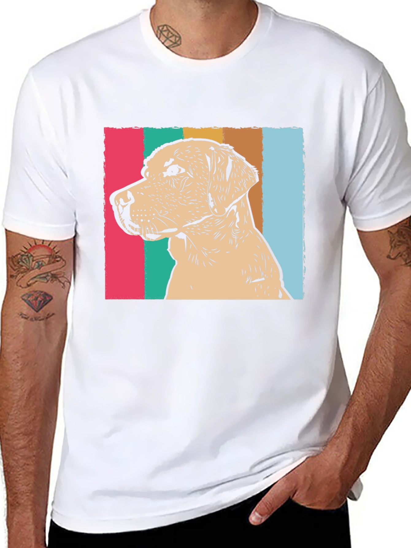 Retro Dog Graphic T-Shirt - Unisex Black Tee