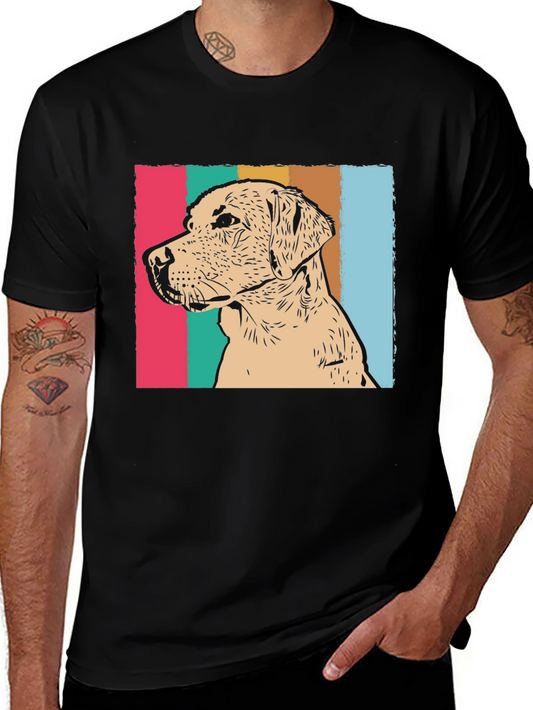 Retro Dog Graphic T-Shirt - Unisex Black Tee