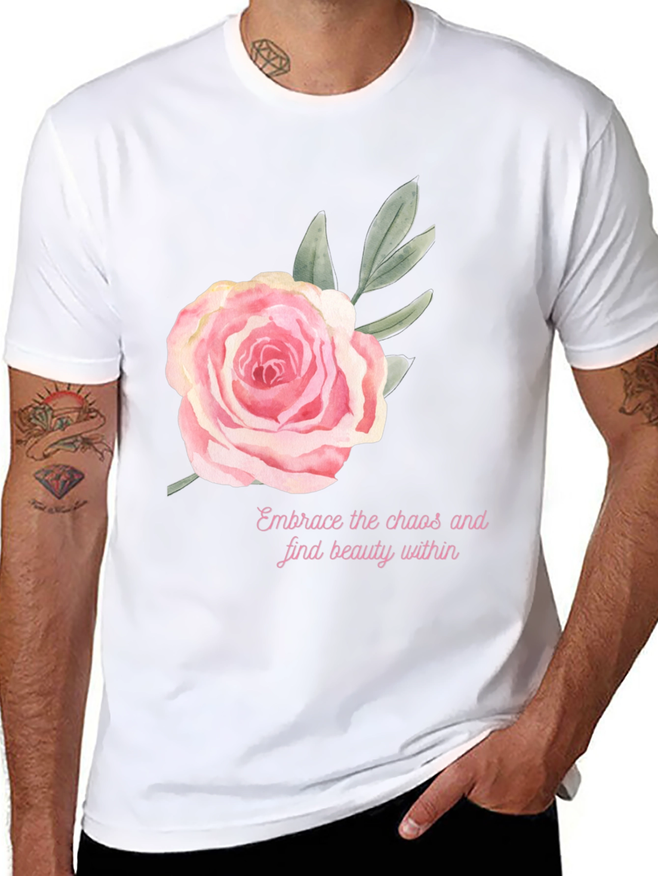 Floral Rose Graphic Tee - Embrace Beauty Within