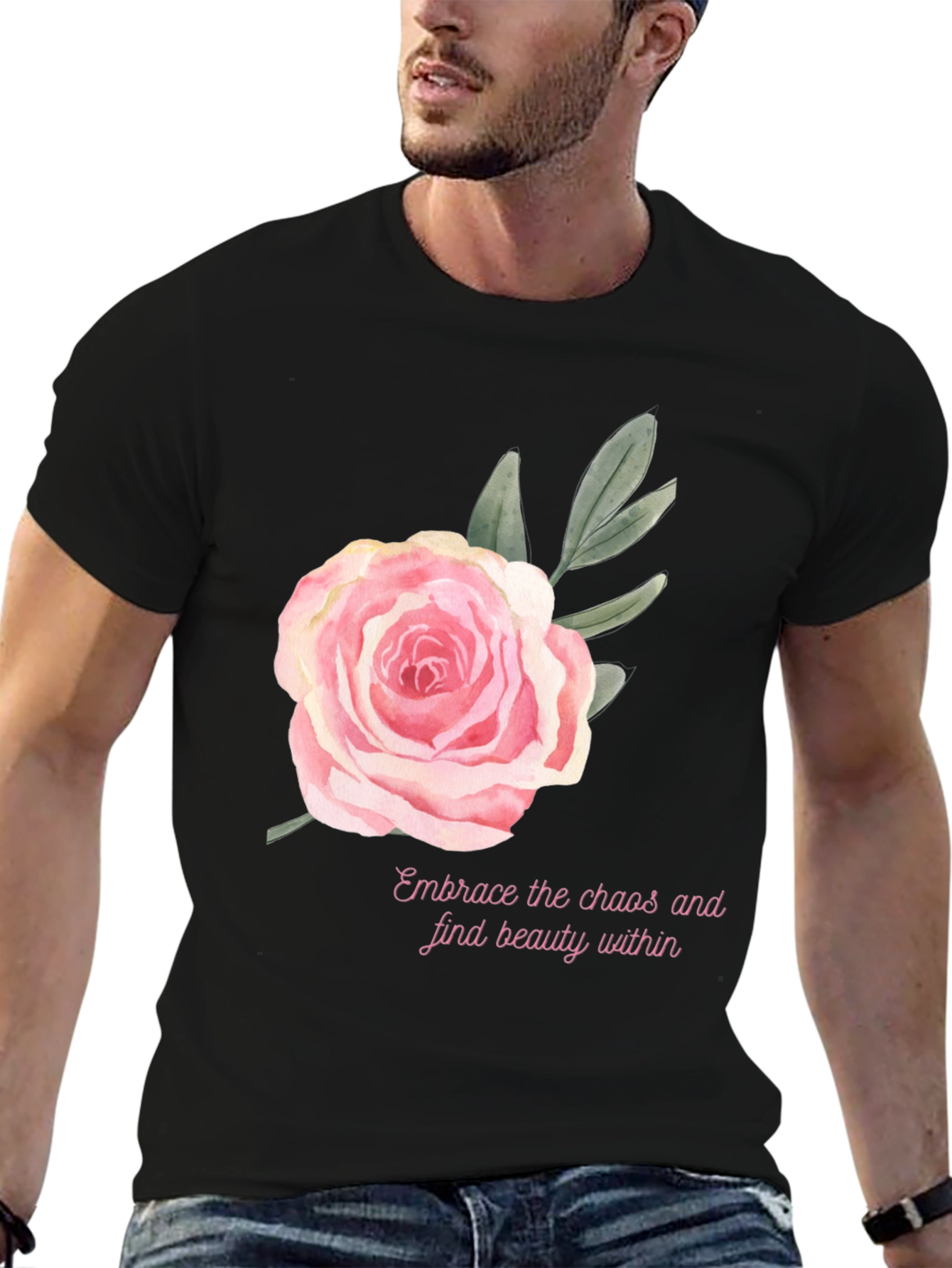 Floral Rose Graphic Tee - Embrace Beauty Within