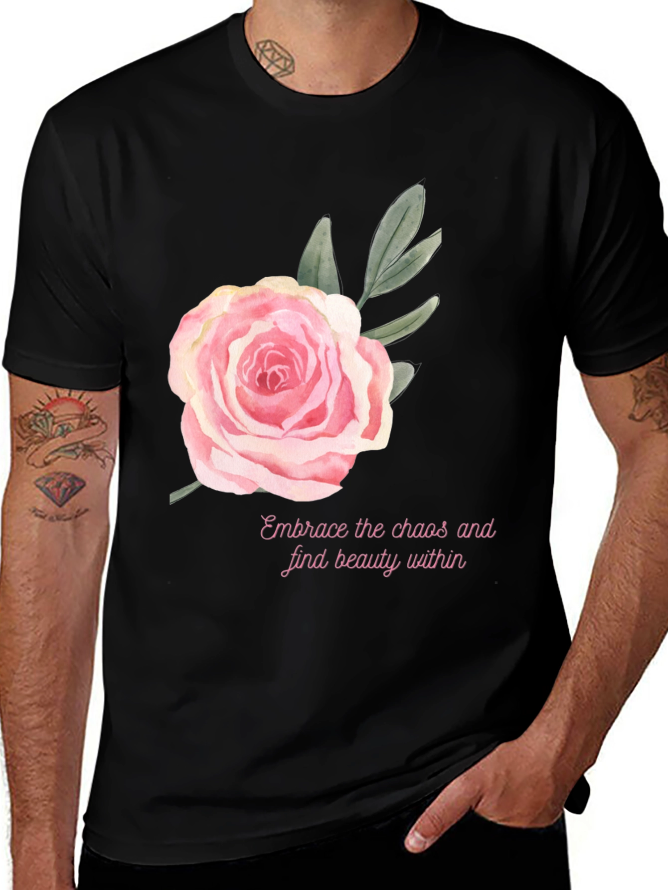 Floral Rose Graphic Tee - Embrace Beauty Within