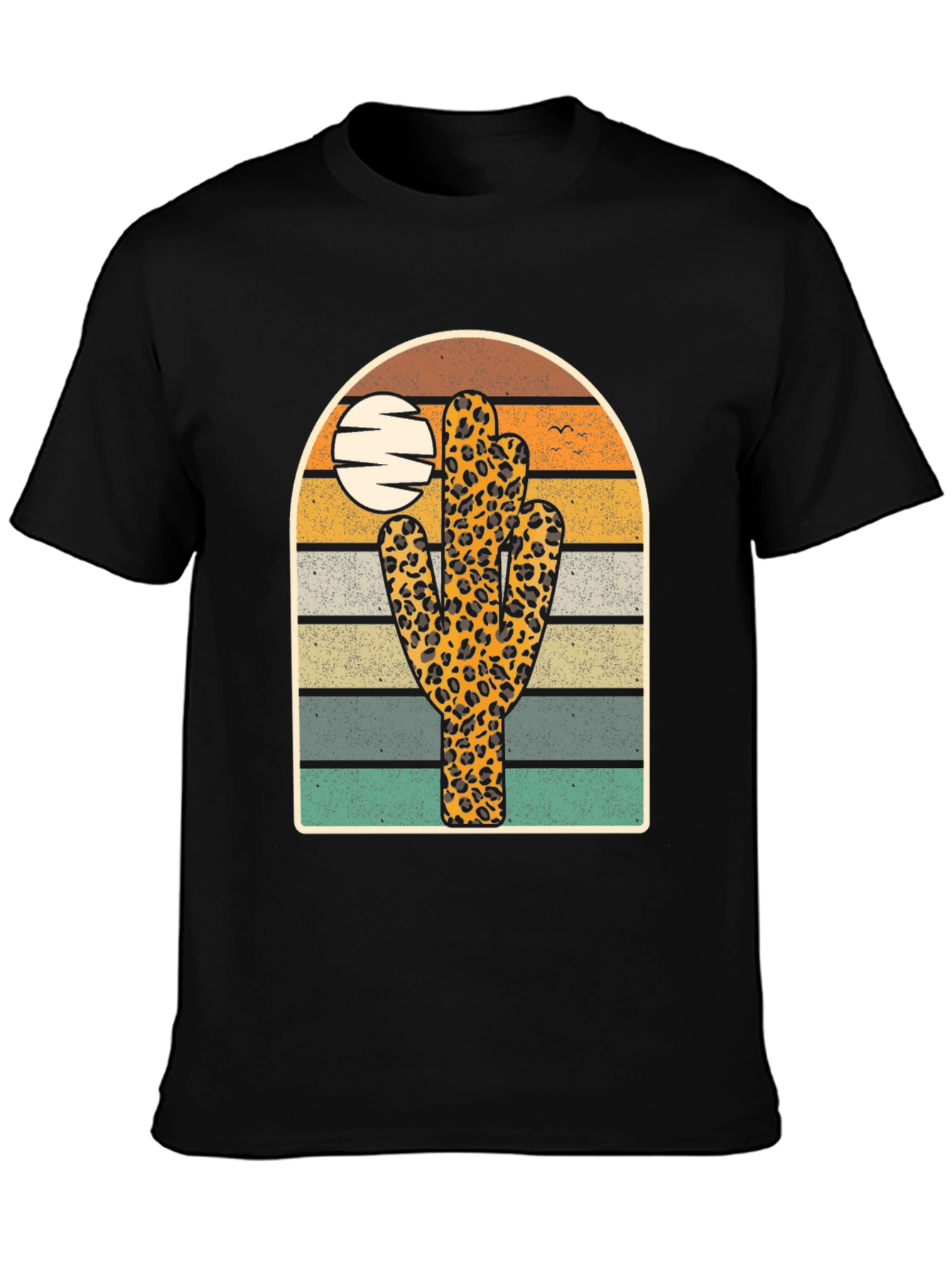 Retro Leopard Cactus Graphic Tee