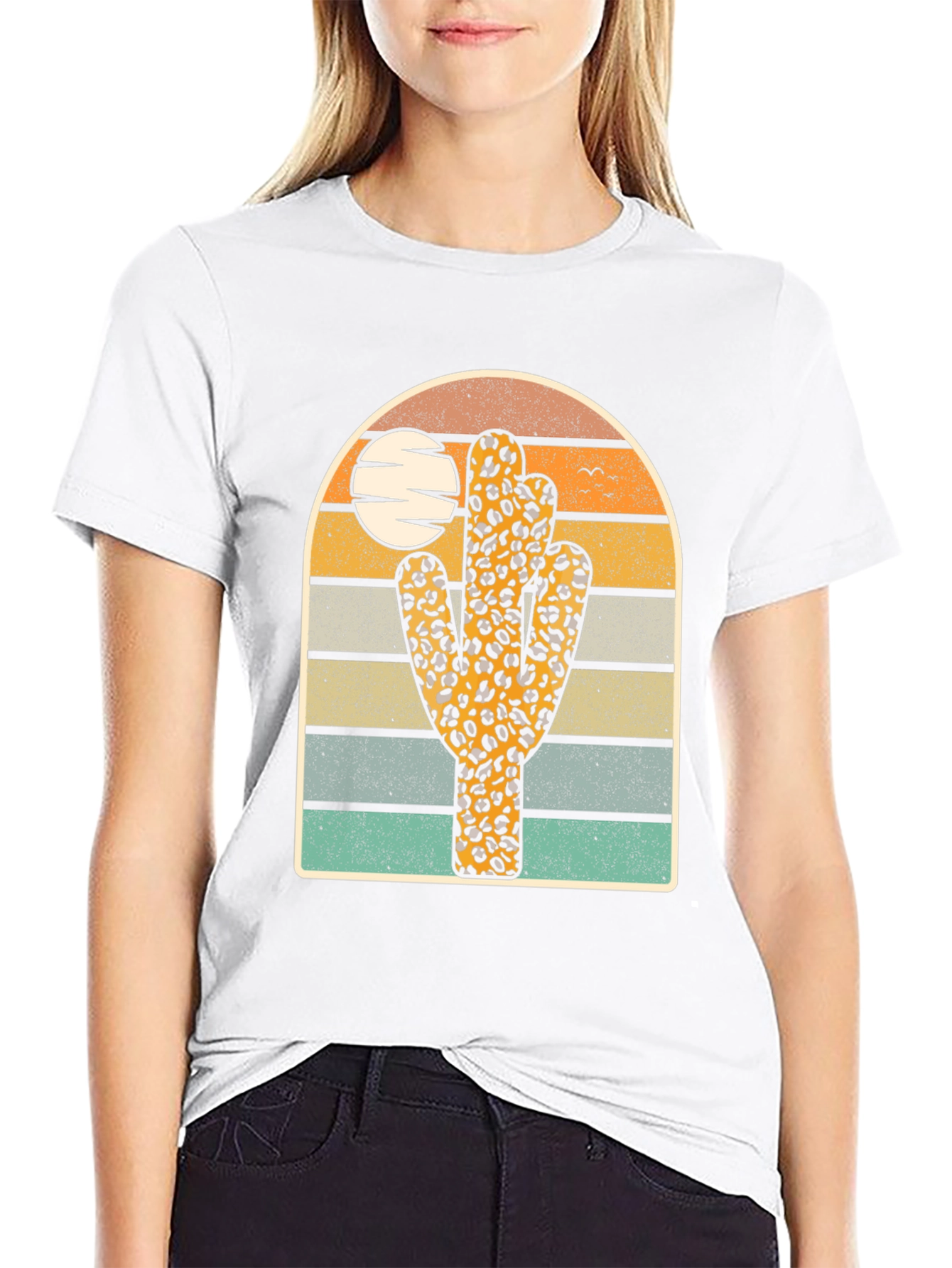 Retro Leopard Cactus Graphic Tee