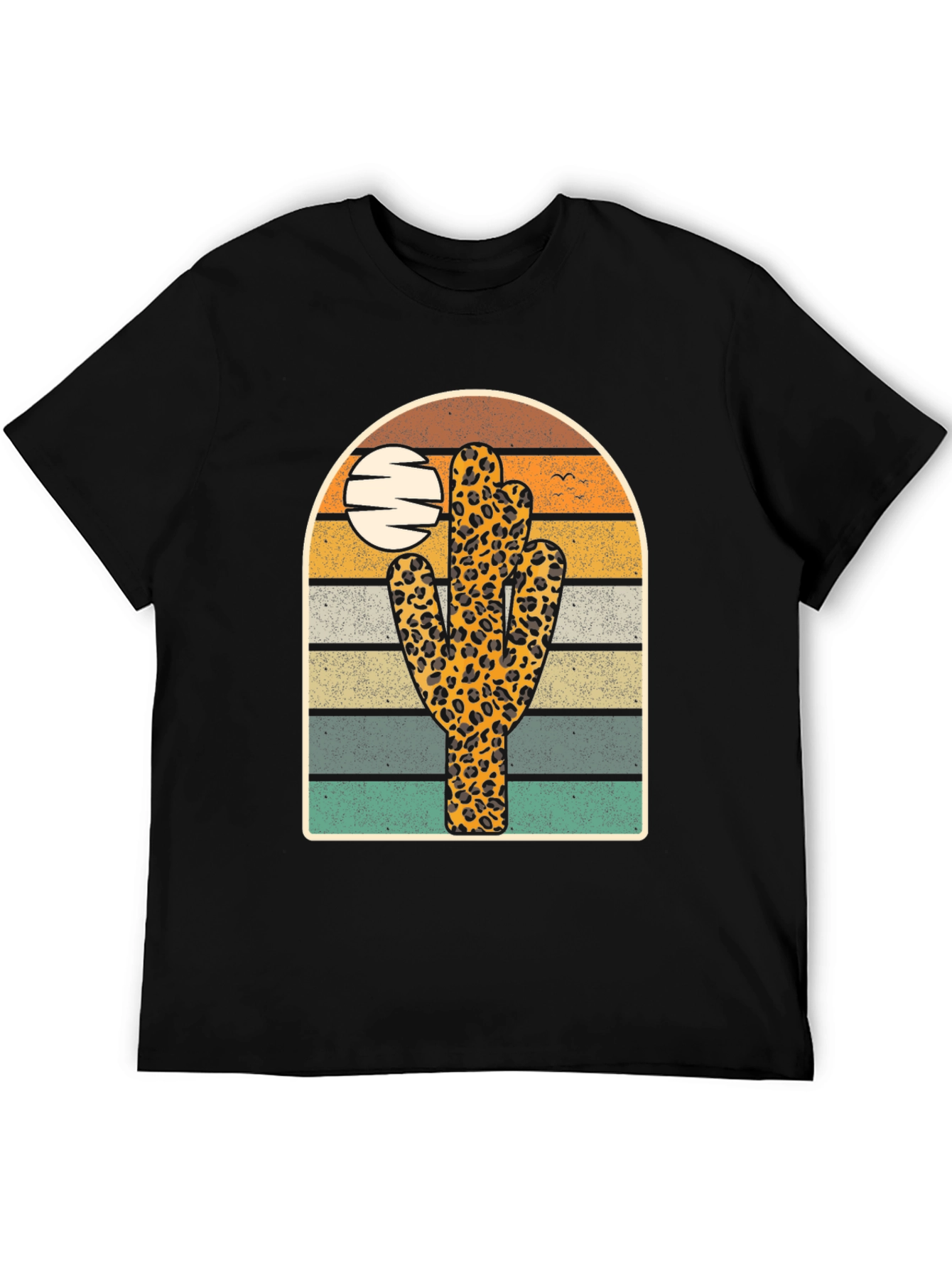 Retro Leopard Cactus Graphic Tee