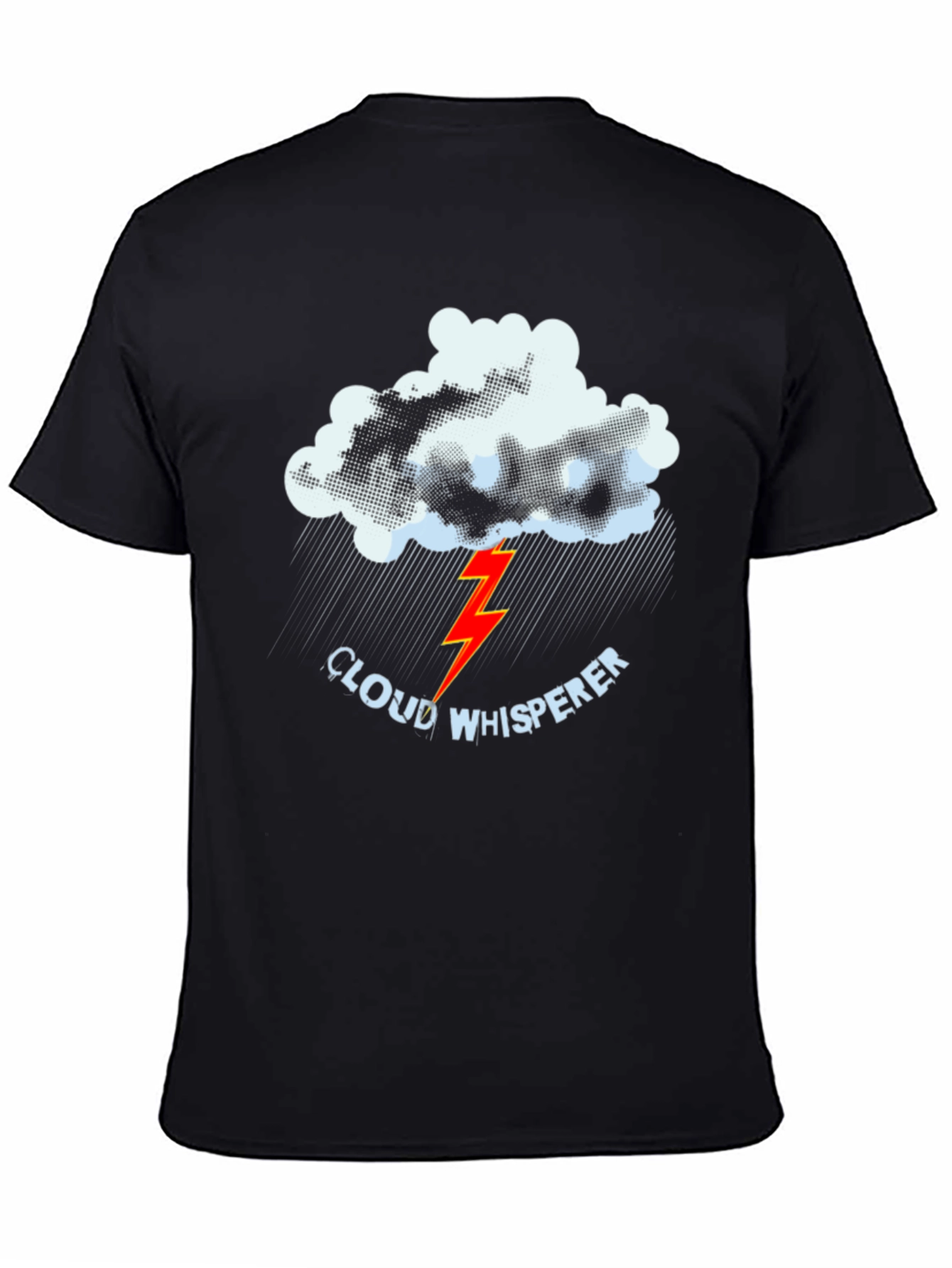 Cloud Whisperer Graphic Tee - Black Cotton