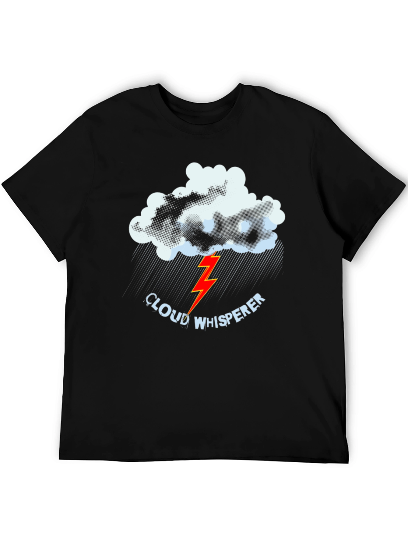 Cloud Whisperer Graphic Tee - Black Cotton