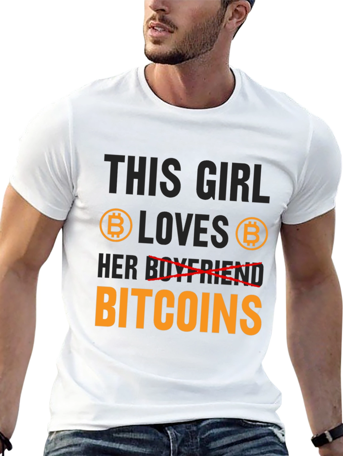 Bitcoin Lover Graphic Tee - This Girl Loves Bitcoins