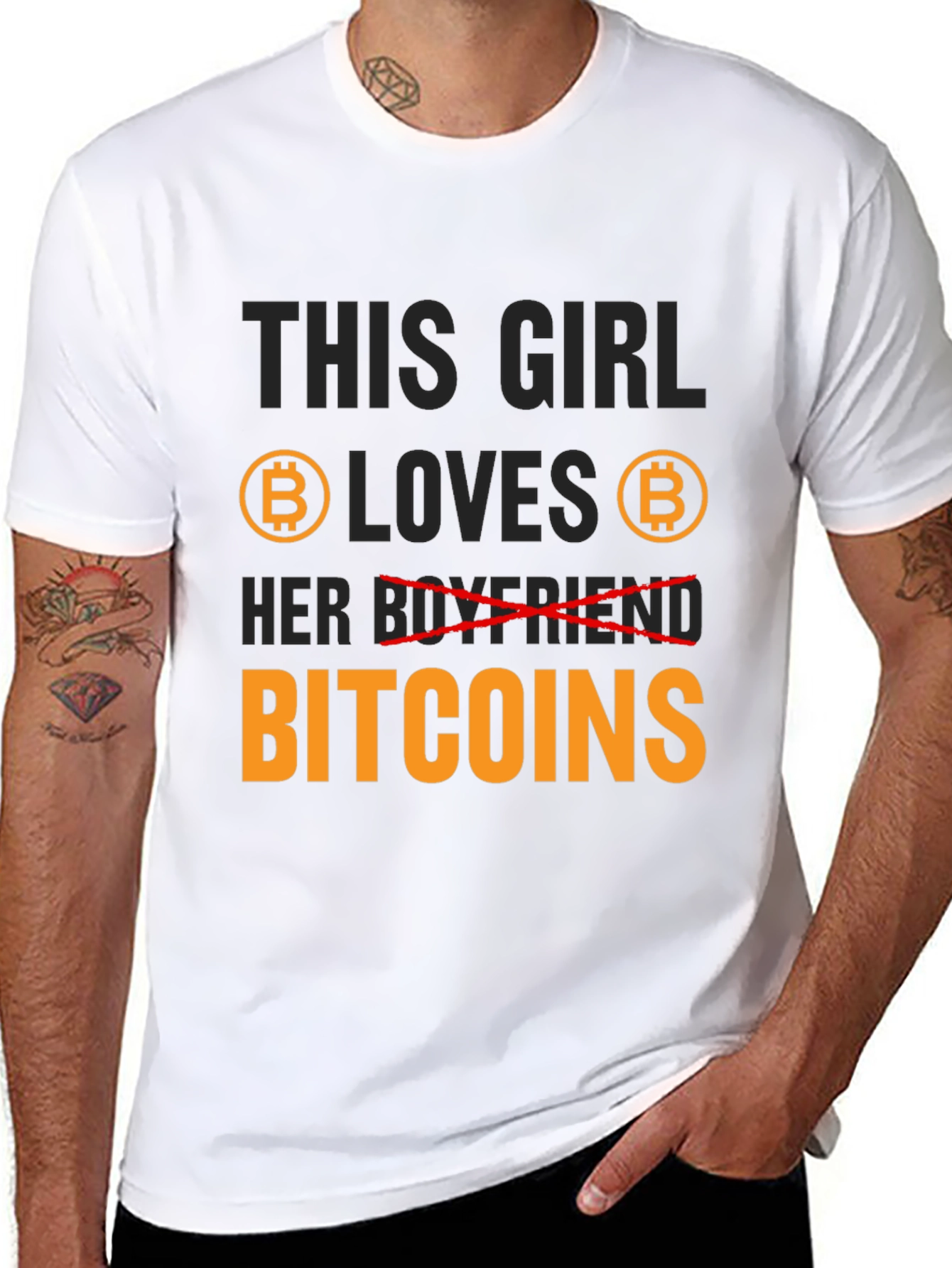 Bitcoin Lover Graphic Tee - This Girl Loves Bitcoins