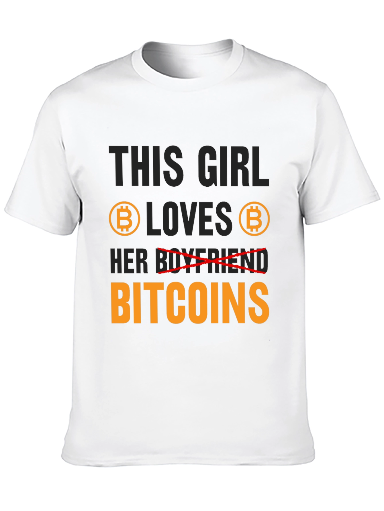 Bitcoin Lover Graphic Tee - This Girl Loves Bitcoins