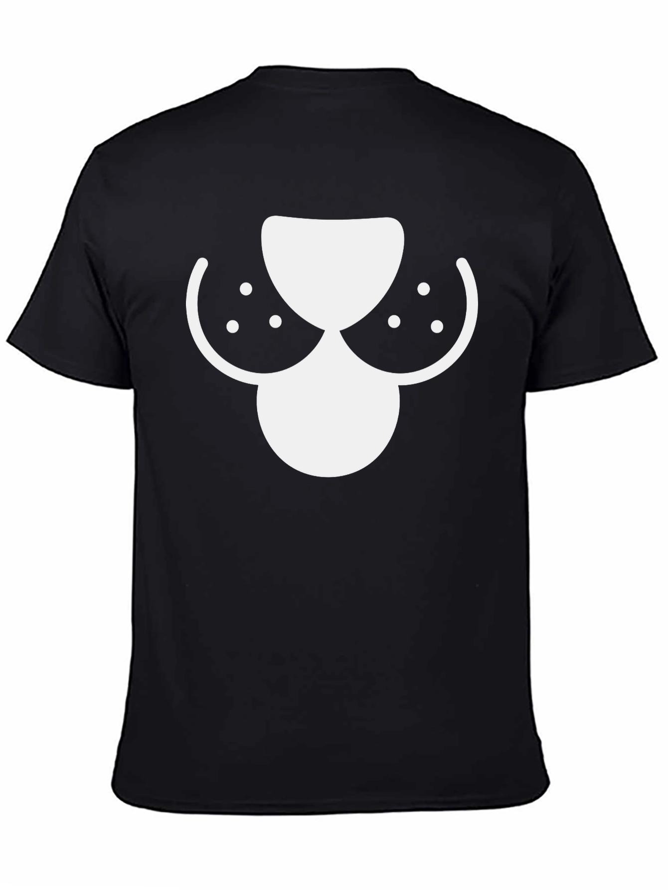 Dog Nose Graphic Tee - Black Cotton Casual Shirt