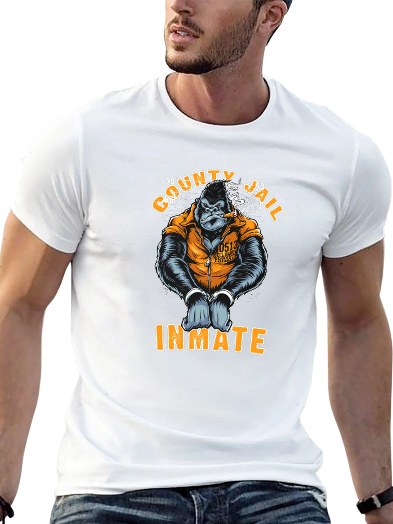 County Jail Inmate Gorilla T-Shirt