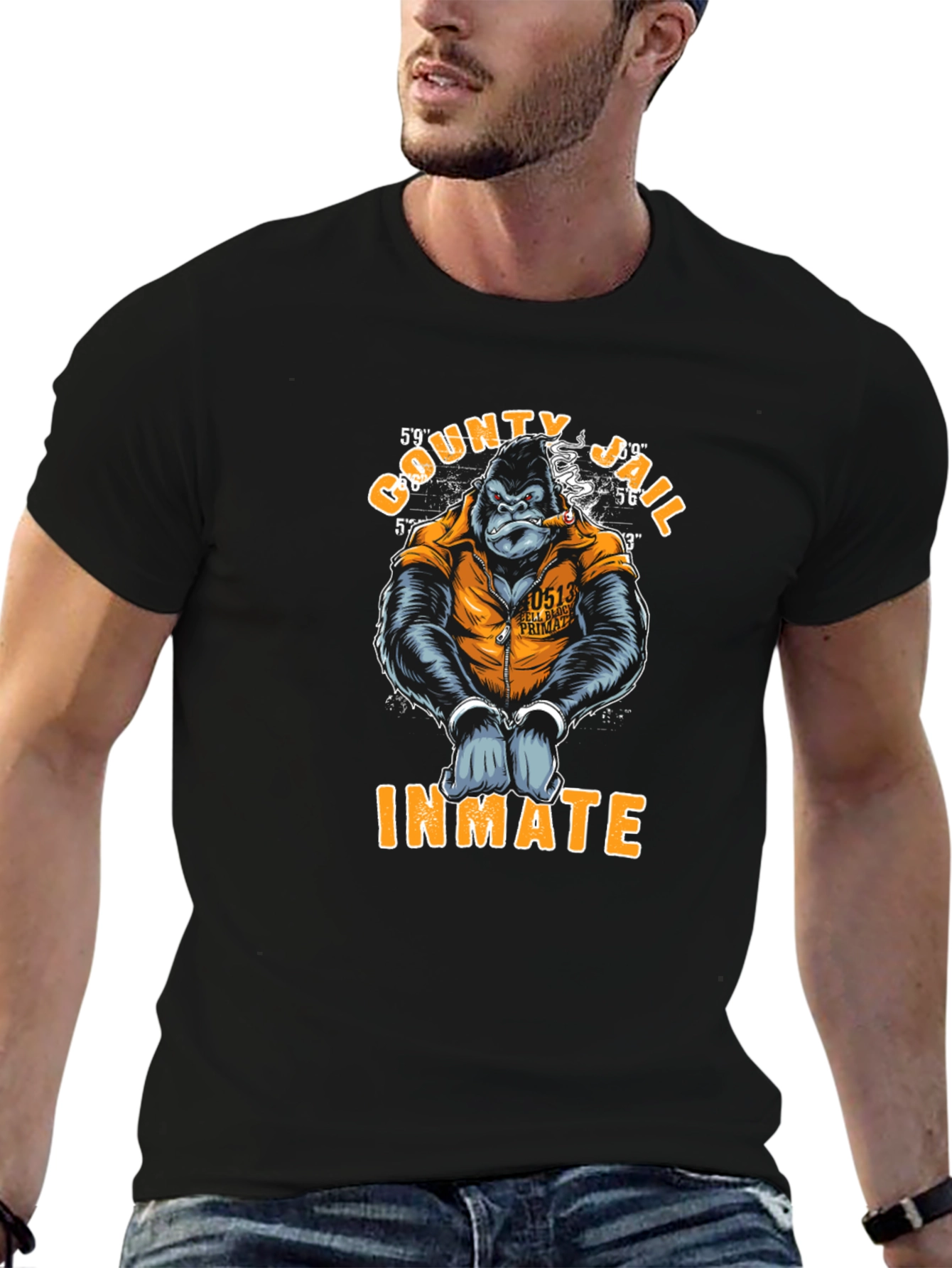 County Jail Inmate Gorilla T-Shirt