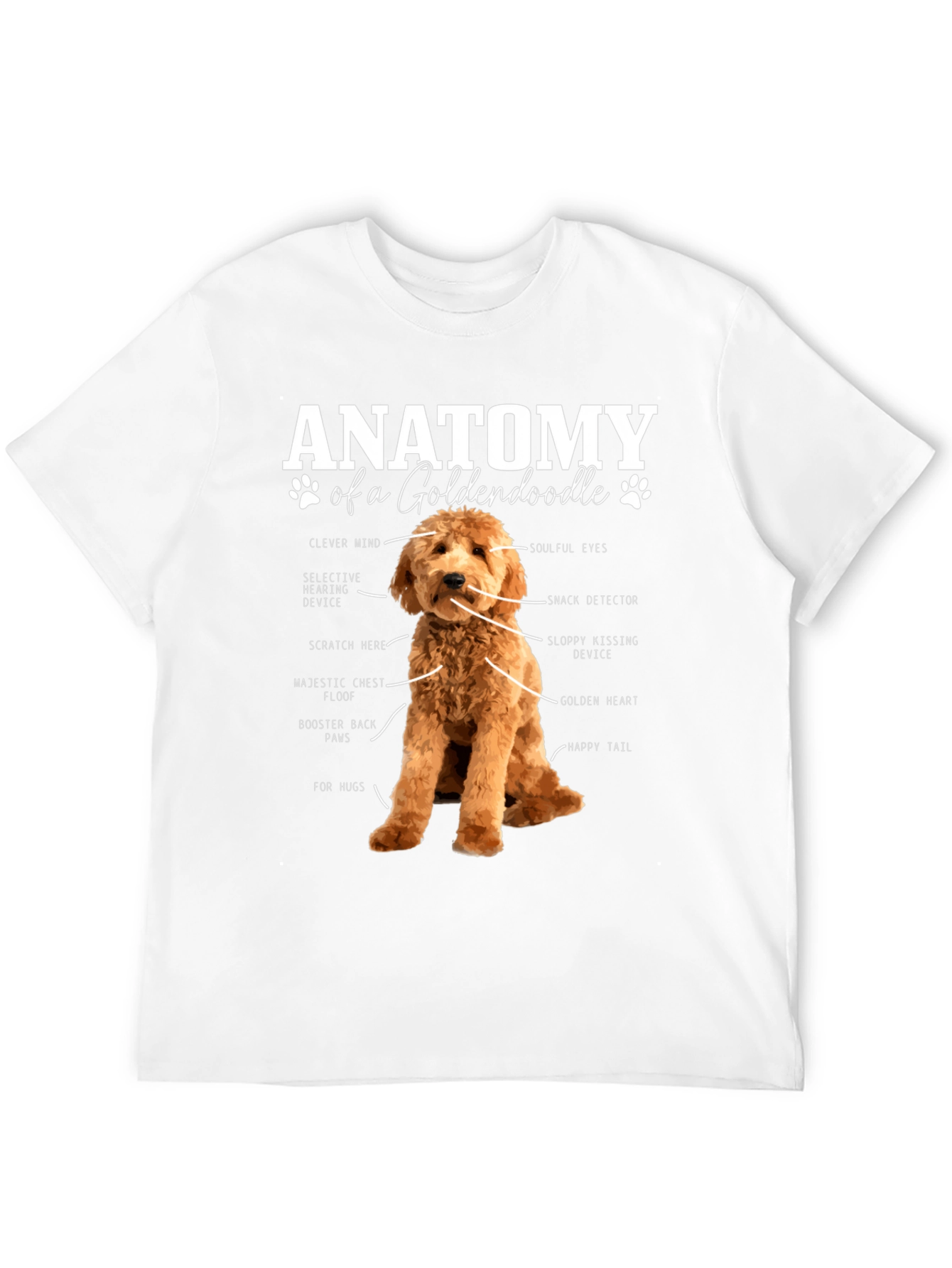 Goldendoodle Anatomy Graphic T-Shirt