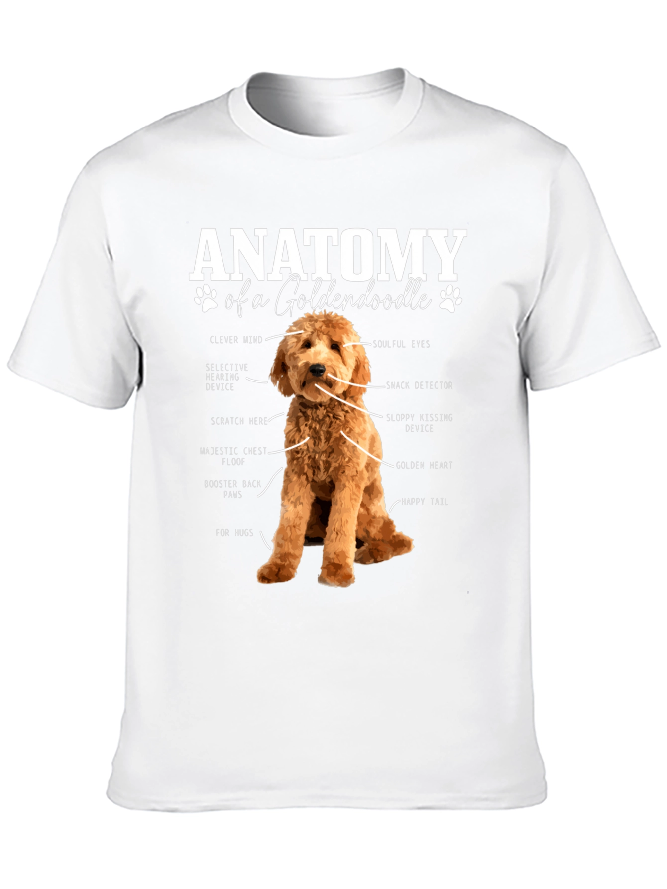 Goldendoodle Anatomy Graphic T-Shirt