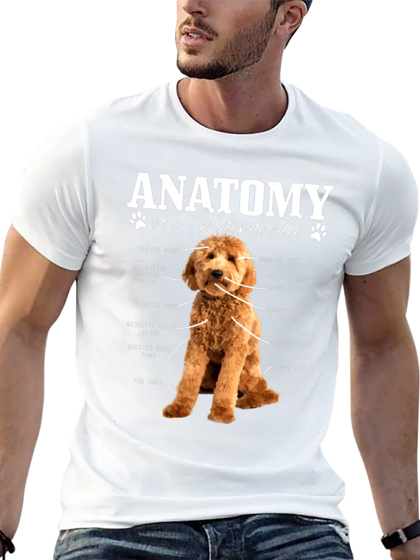 Goldendoodle Anatomy Graphic T-Shirt