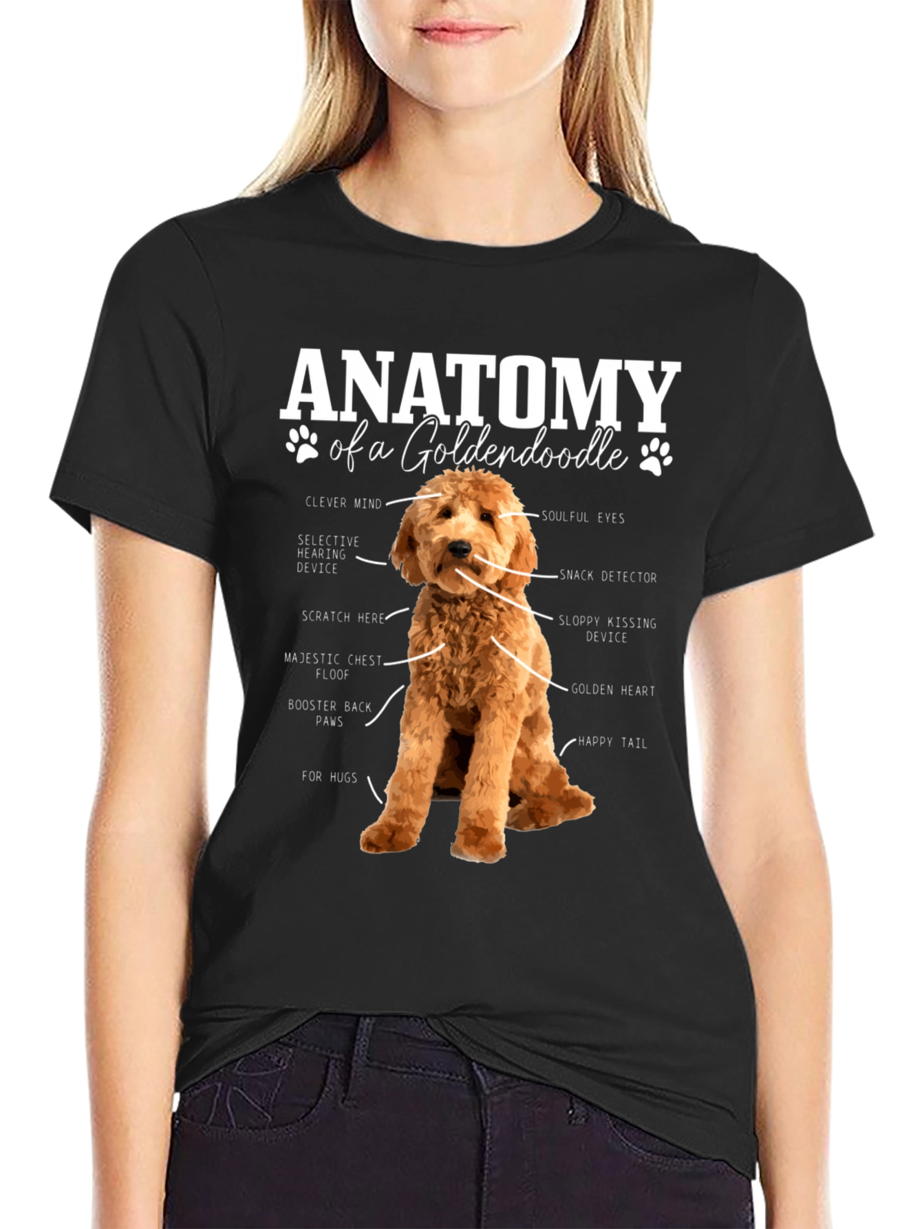 Goldendoodle Anatomy Graphic T-Shirt