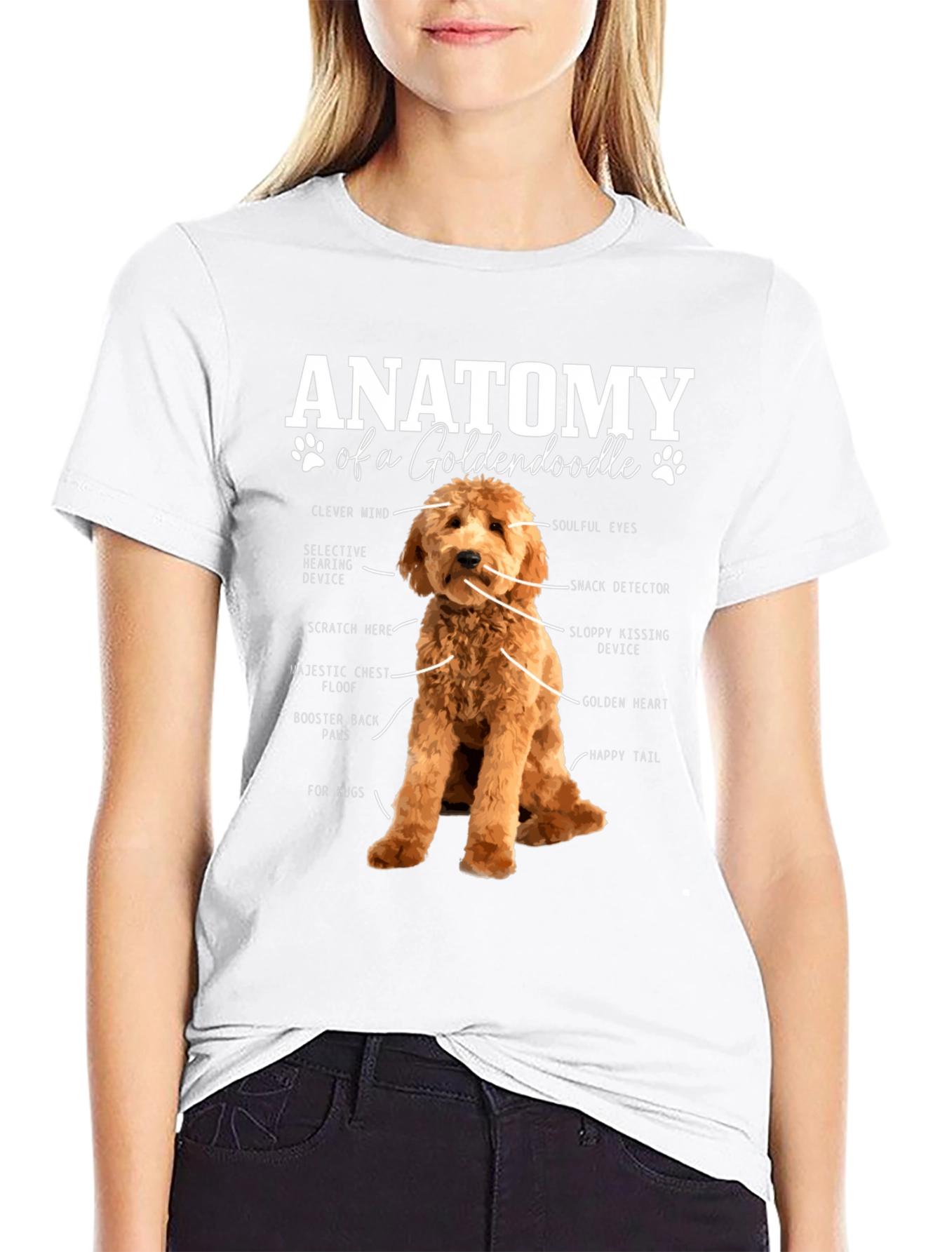 Goldendoodle Anatomy Graphic T-Shirt