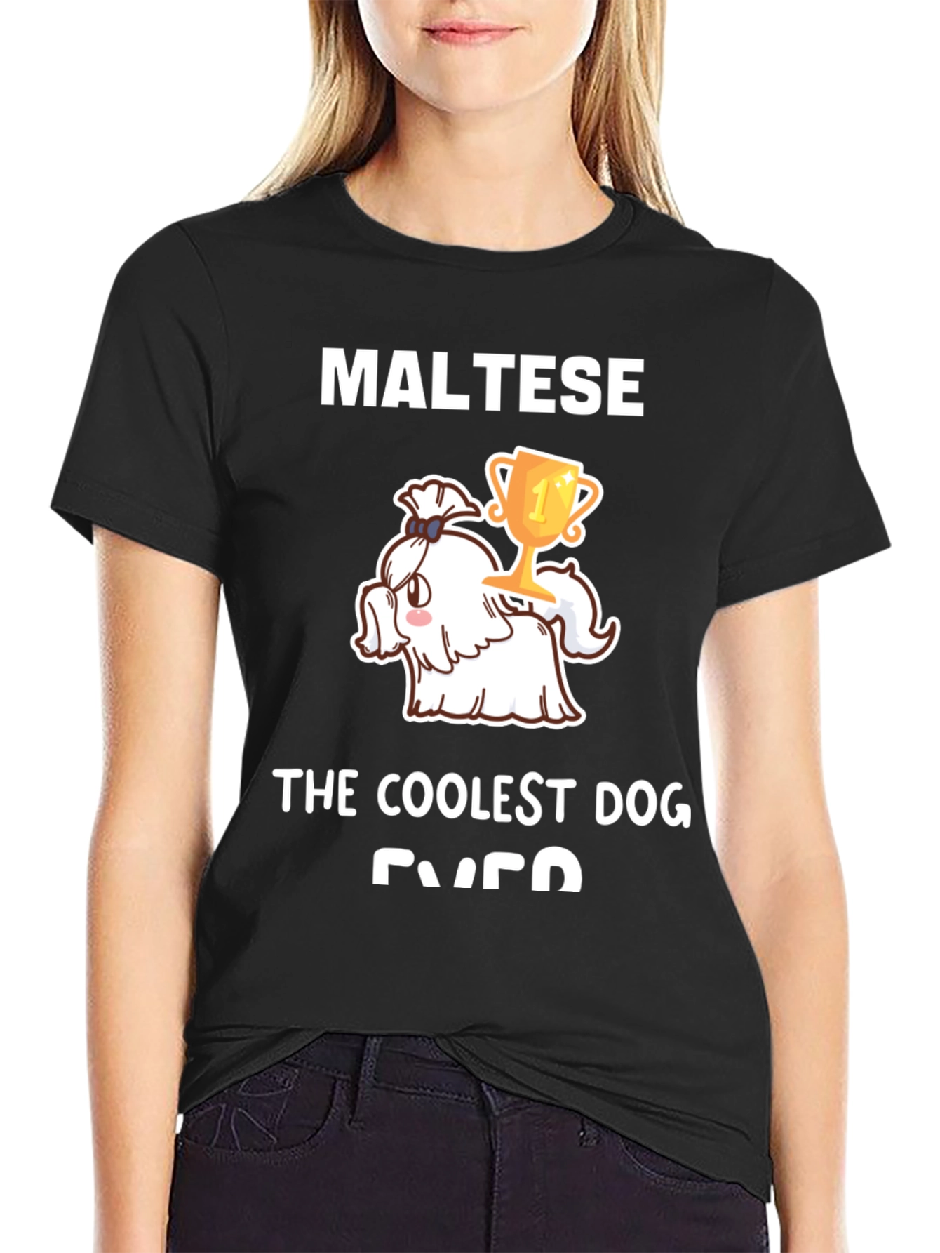 Maltese Coolest Dog Ever Graphic Tee