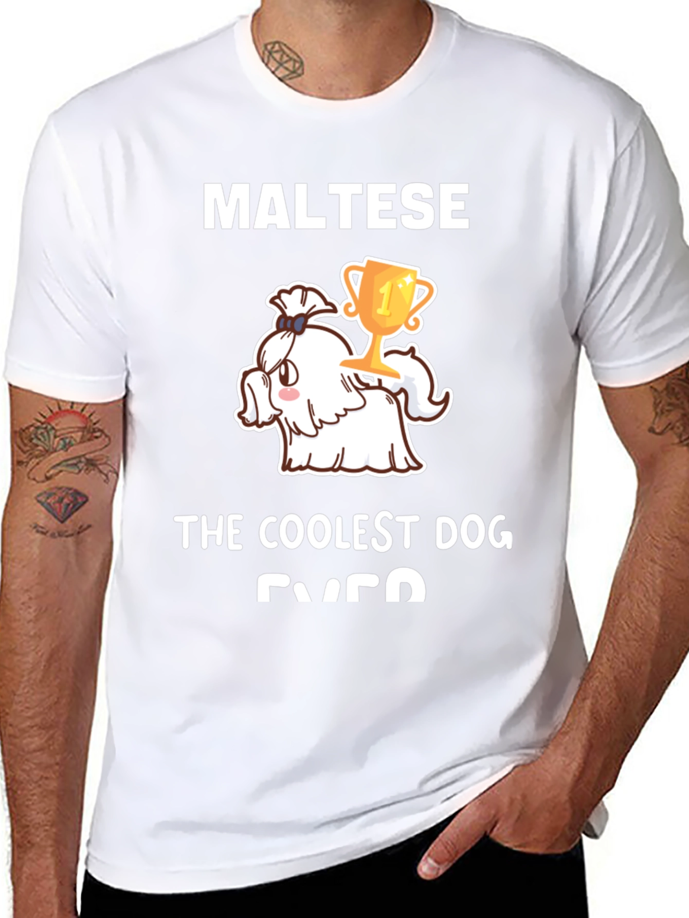 Maltese Coolest Dog Ever Graphic Tee