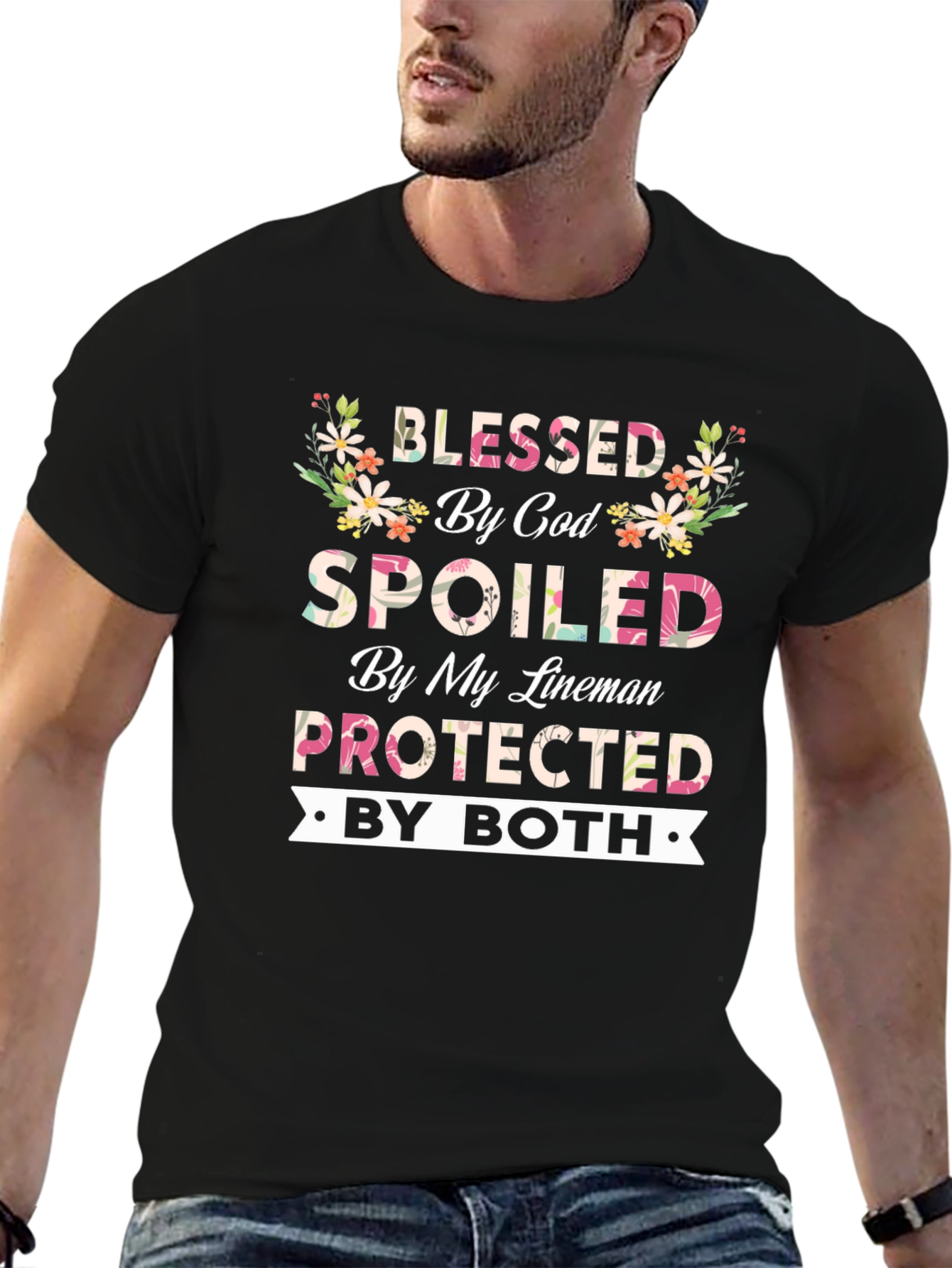 Blessed By God Spoiled By My Lineman T-Shirt