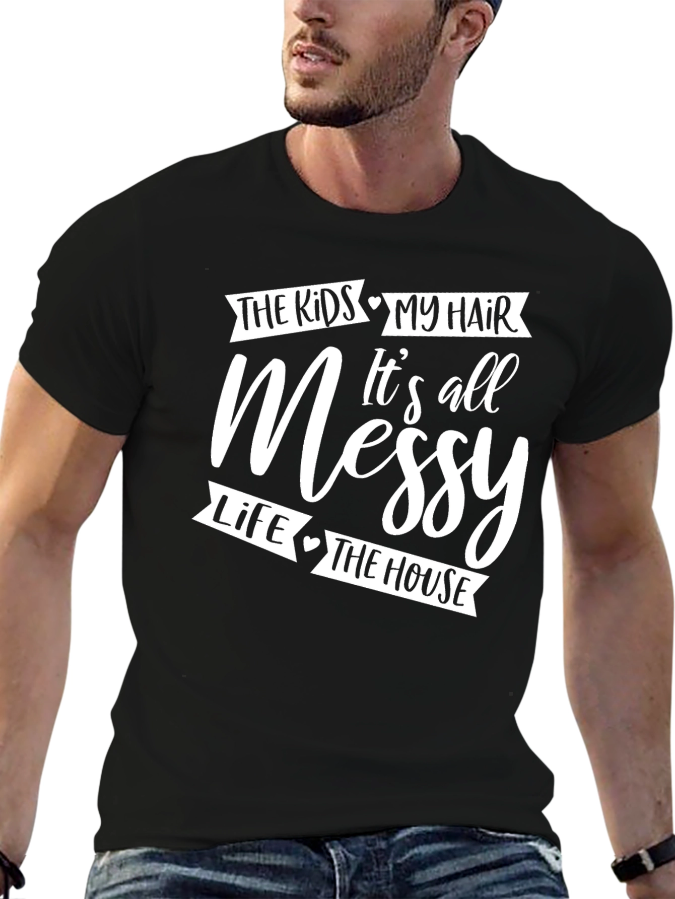 Messy Hair Messy Life Graphic T-Shirt