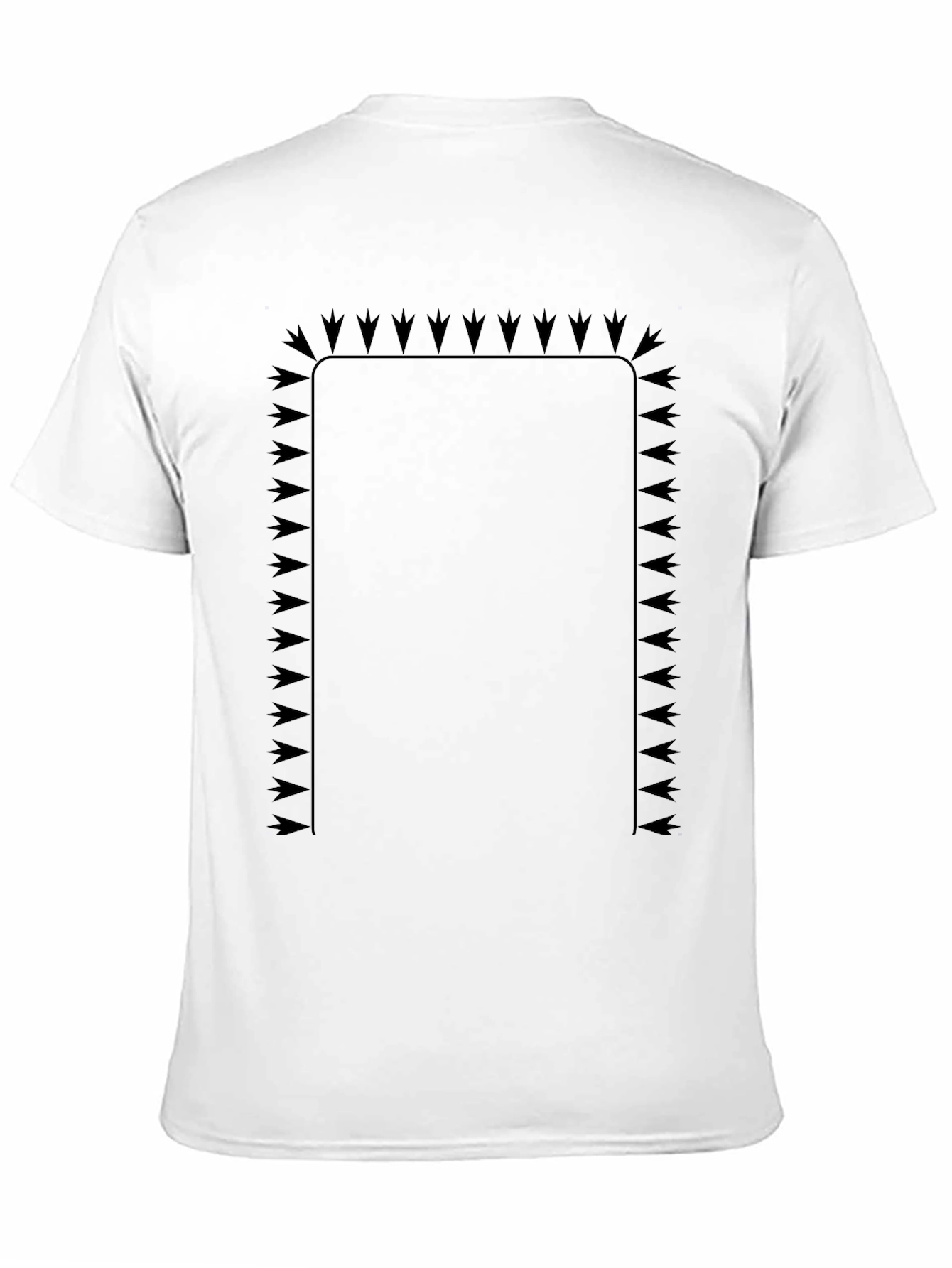 Modern Black Graphic Tee with Geometric Frame Design
