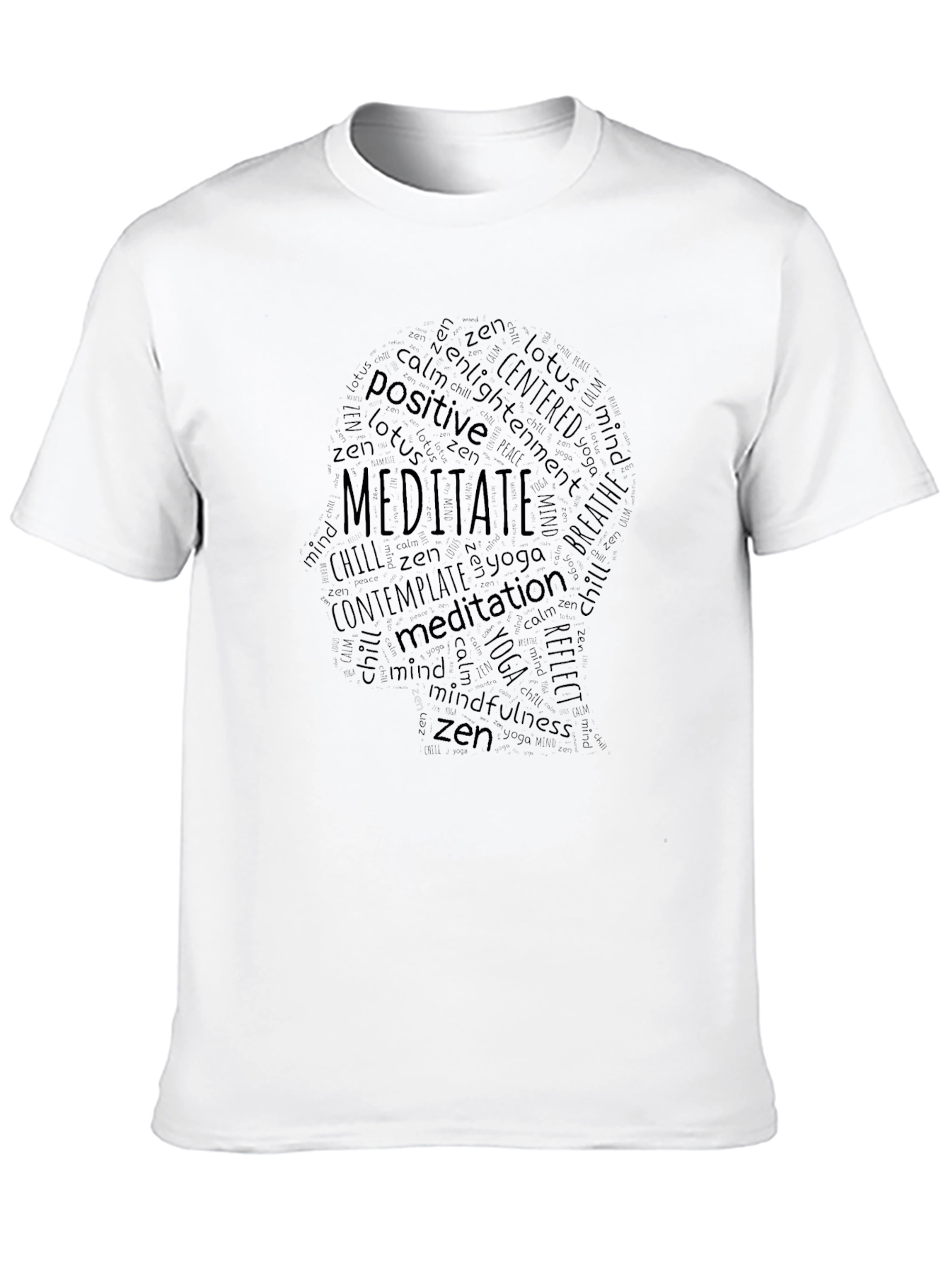 Meditate Word Art T-Shirt