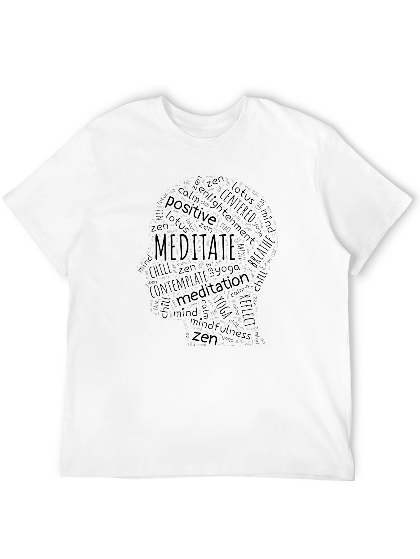 Meditate Word Art T-Shirt