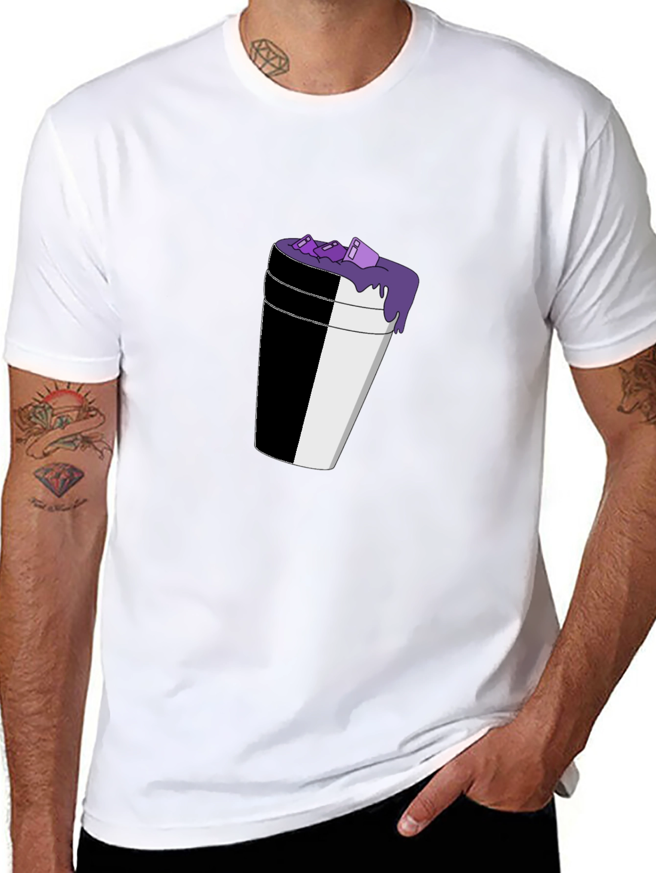 Lean Cup Graphic Black T-Shirt