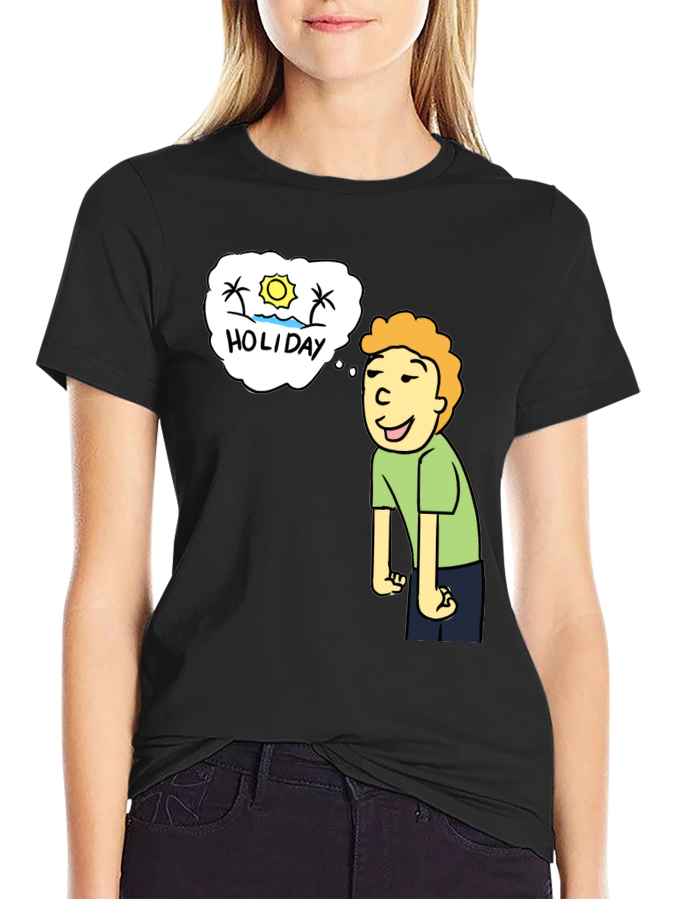 Holiday Dreaming T-Shirt - Cartoon Graphic Tee