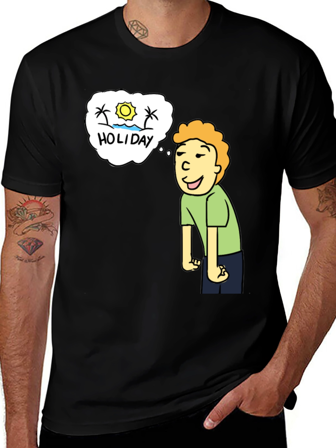 Holiday Dreaming T-Shirt - Cartoon Graphic Tee