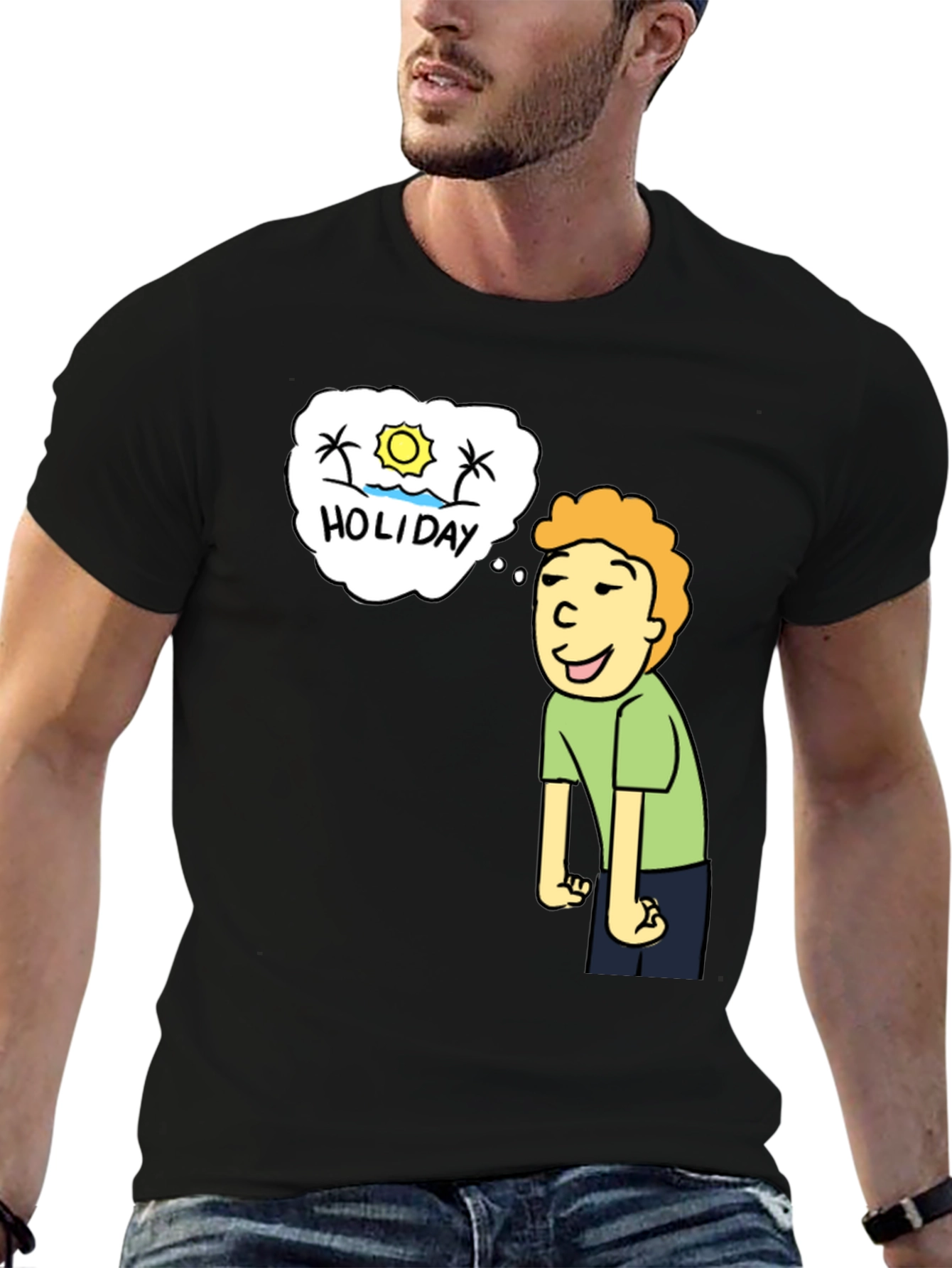 Holiday Dreaming T-Shirt - Cartoon Graphic Tee